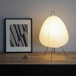 Rice Paper Table Lamp, Japanese Style Tripod Desk Lamp, Bedside Lamp, Wabi Sabi Home Decor