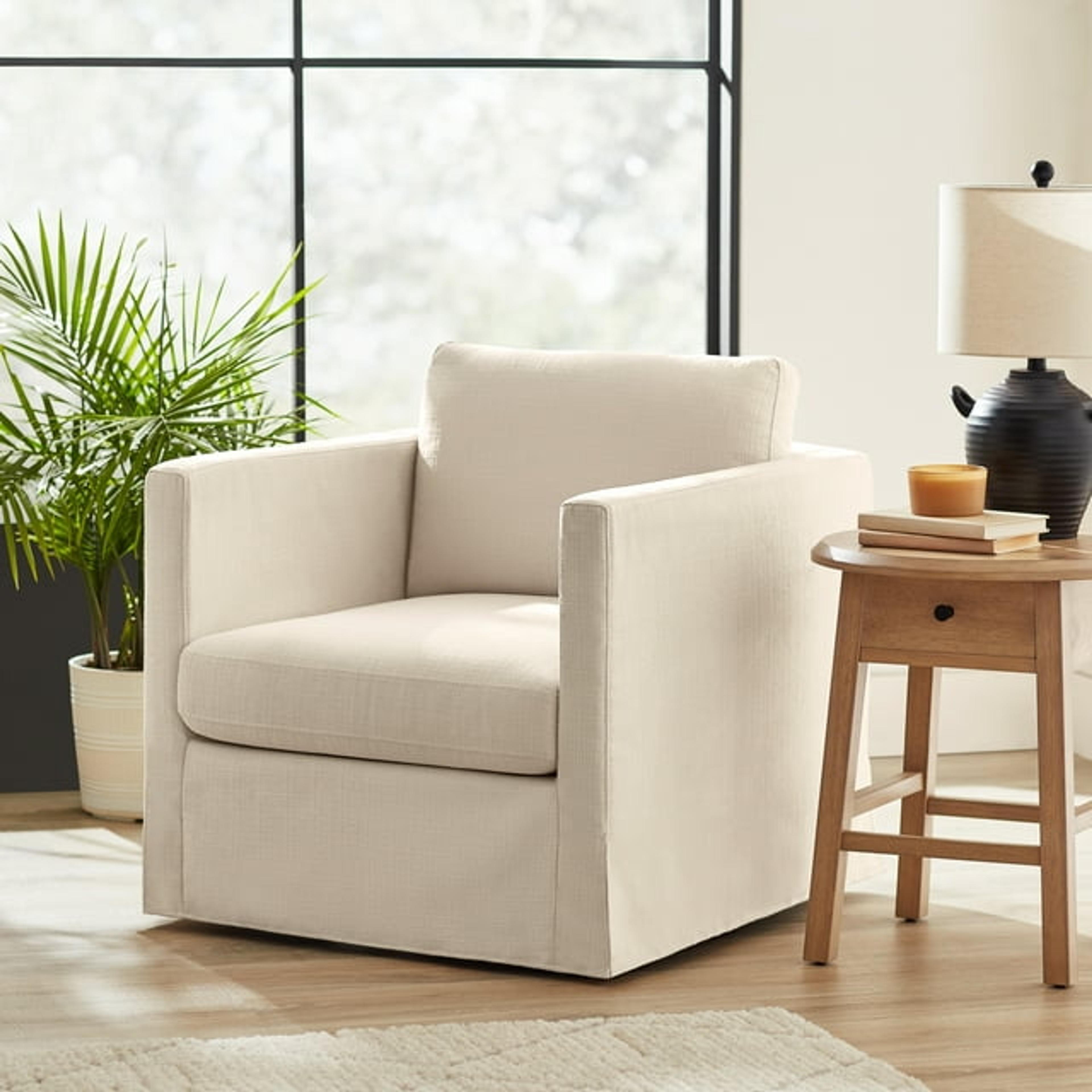 Better Homes & Gardens Waylen Slipcover Swivel Chair, Cream, by Dave & Jenny Marrs - Walmart.com