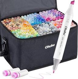 Amazon.com : Ohuhu Alcohol Markers 320 Colors - Chisel & Fine Double Tipped Art Markers for Kids Artists Adults Coloring Drawing Sketching Illustration - 1 Alcohol-based Blender - The Largest Set of Oahu Series : Arts, Crafts & Sewing