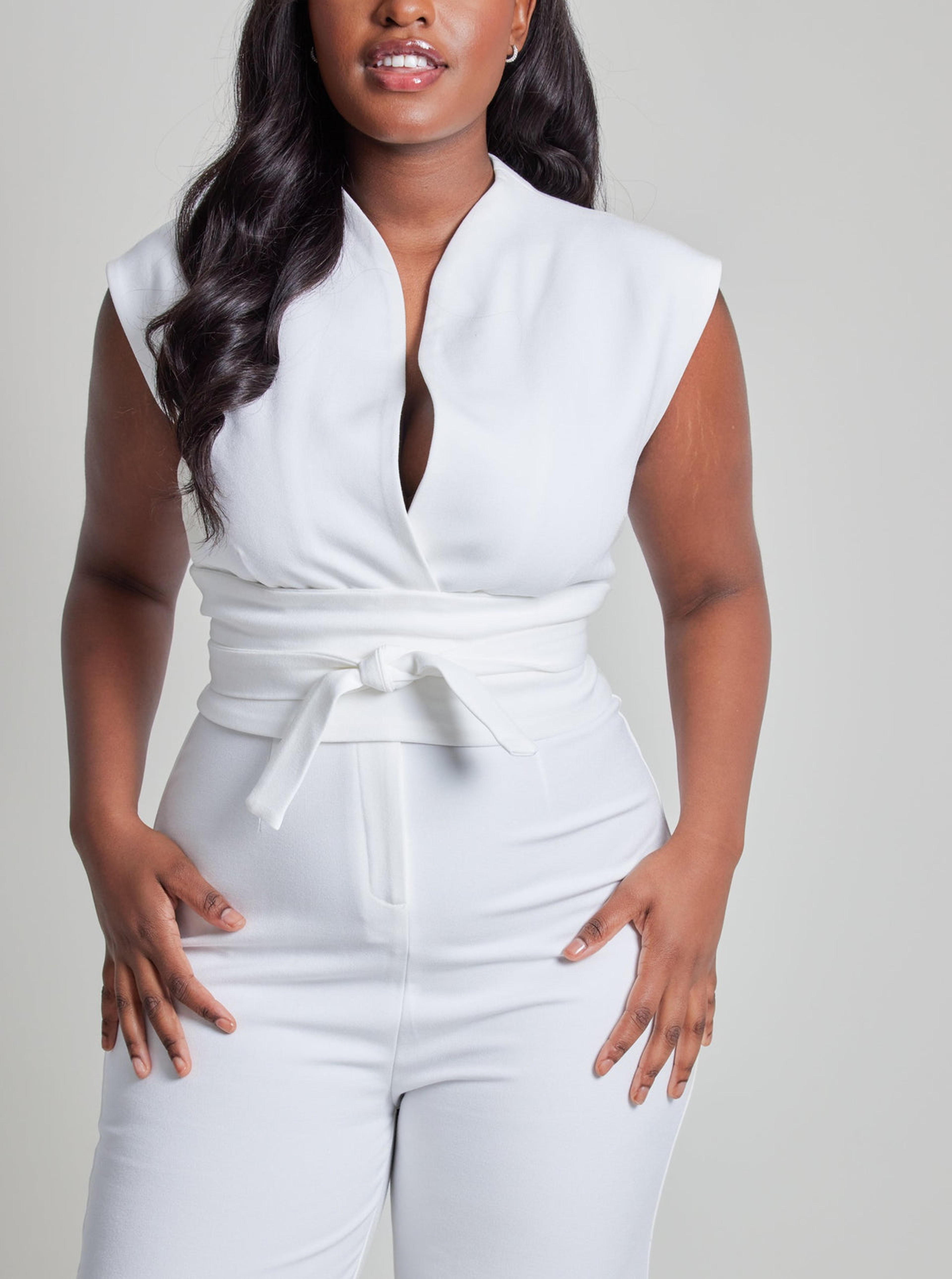 The Ultimate Muse Sleeveless Jumpsuit | White – Odd Muse
