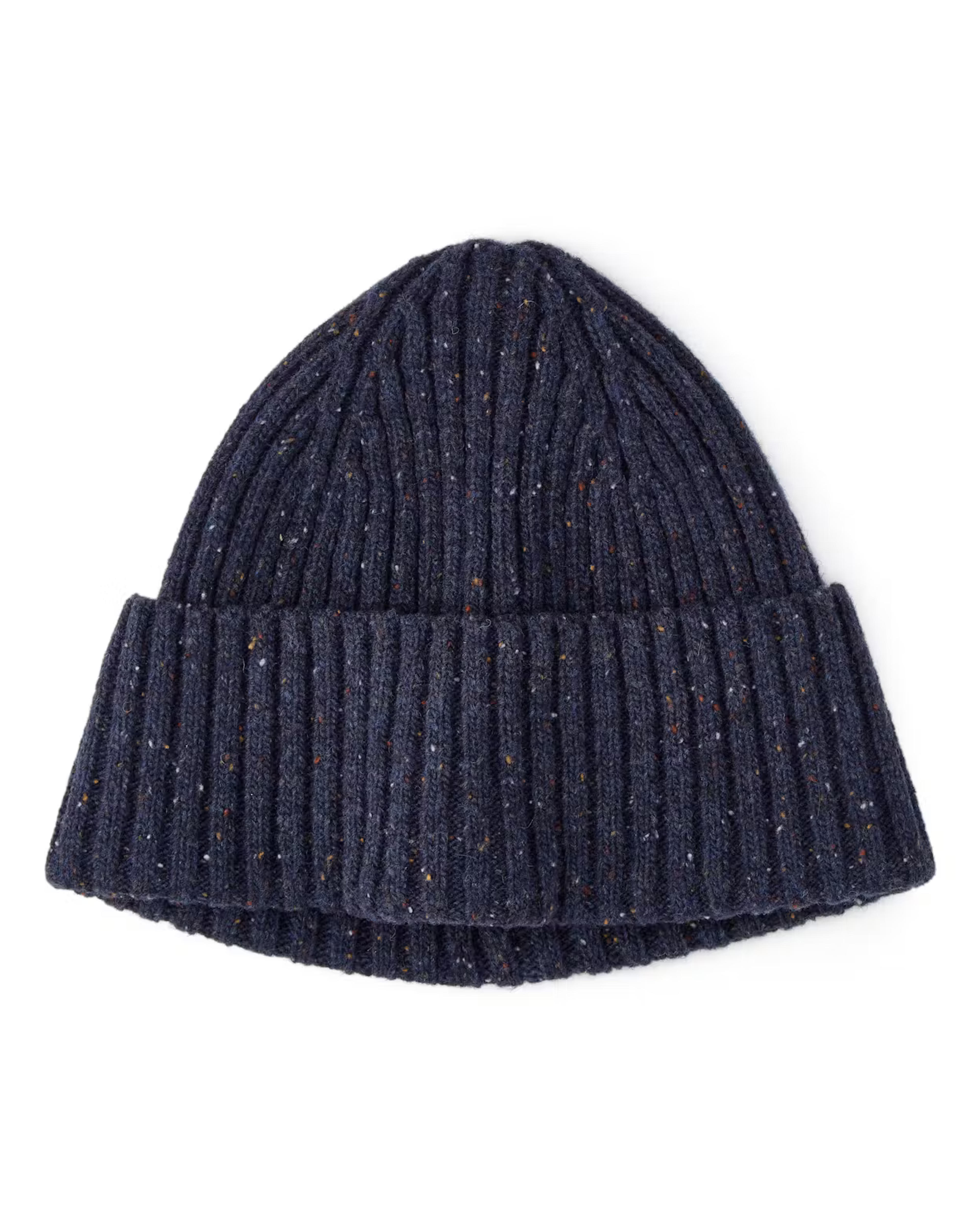 Huckberry Ribbed Donegal Wool Beanie - Navy | Beanies | Huckberry