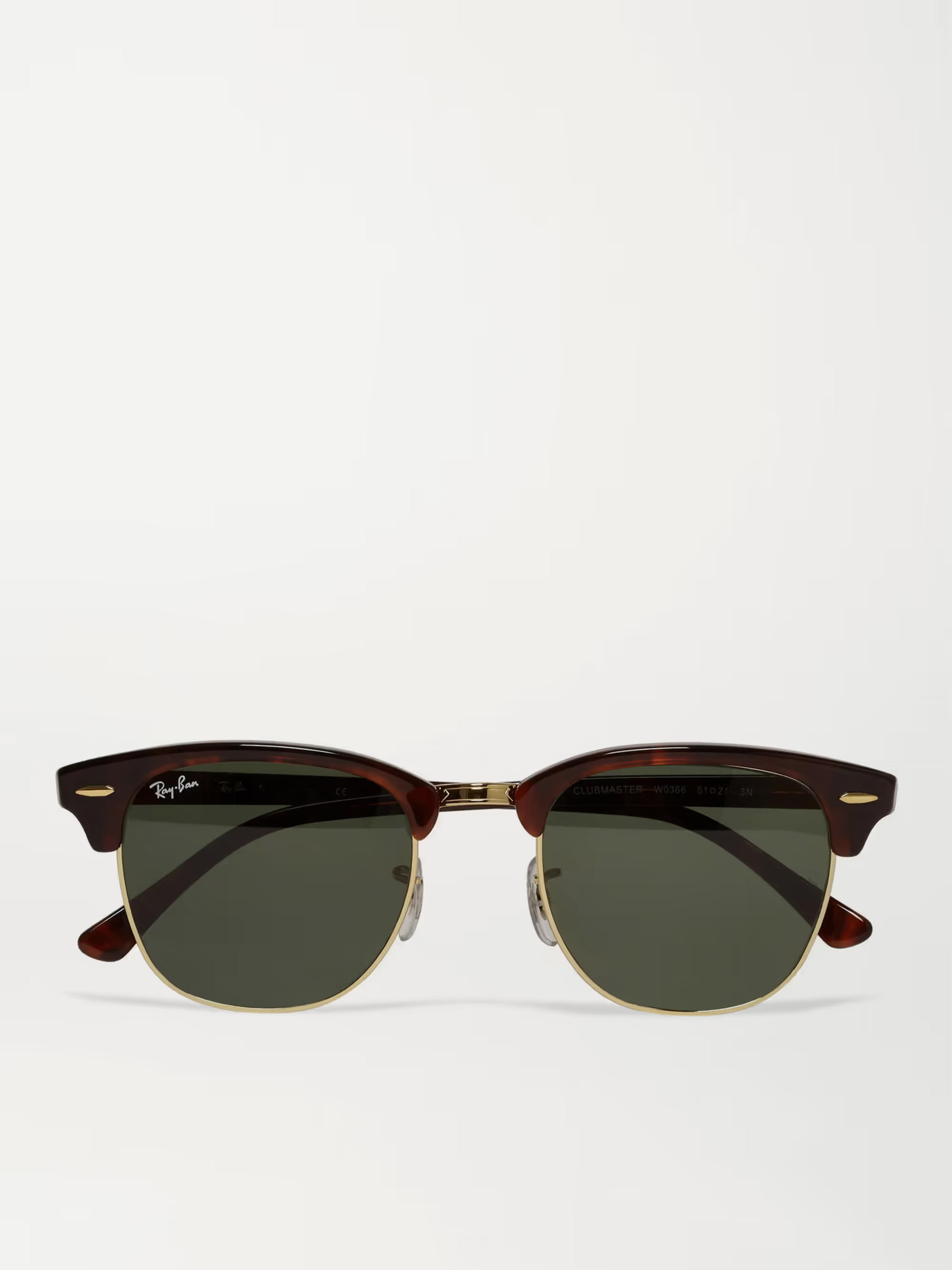 Tortoiseshell Clubmaster Acetate and Gold-Tone Sunglasses | RAY-BAN | MR PORTER