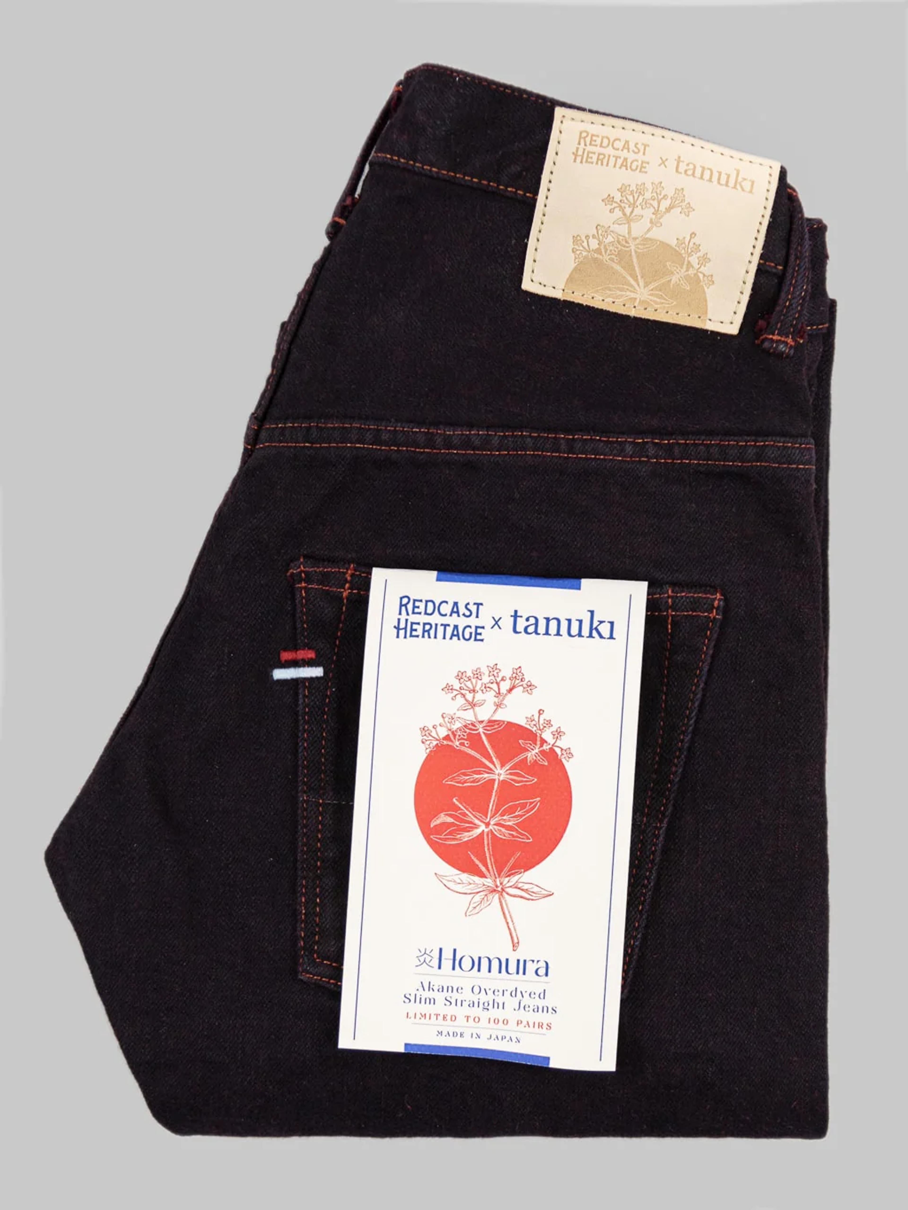 Redcast Heritage x Tanuki "Homura" Akane Overdye Slim Straight Jeans – Redcast Heritage Co.