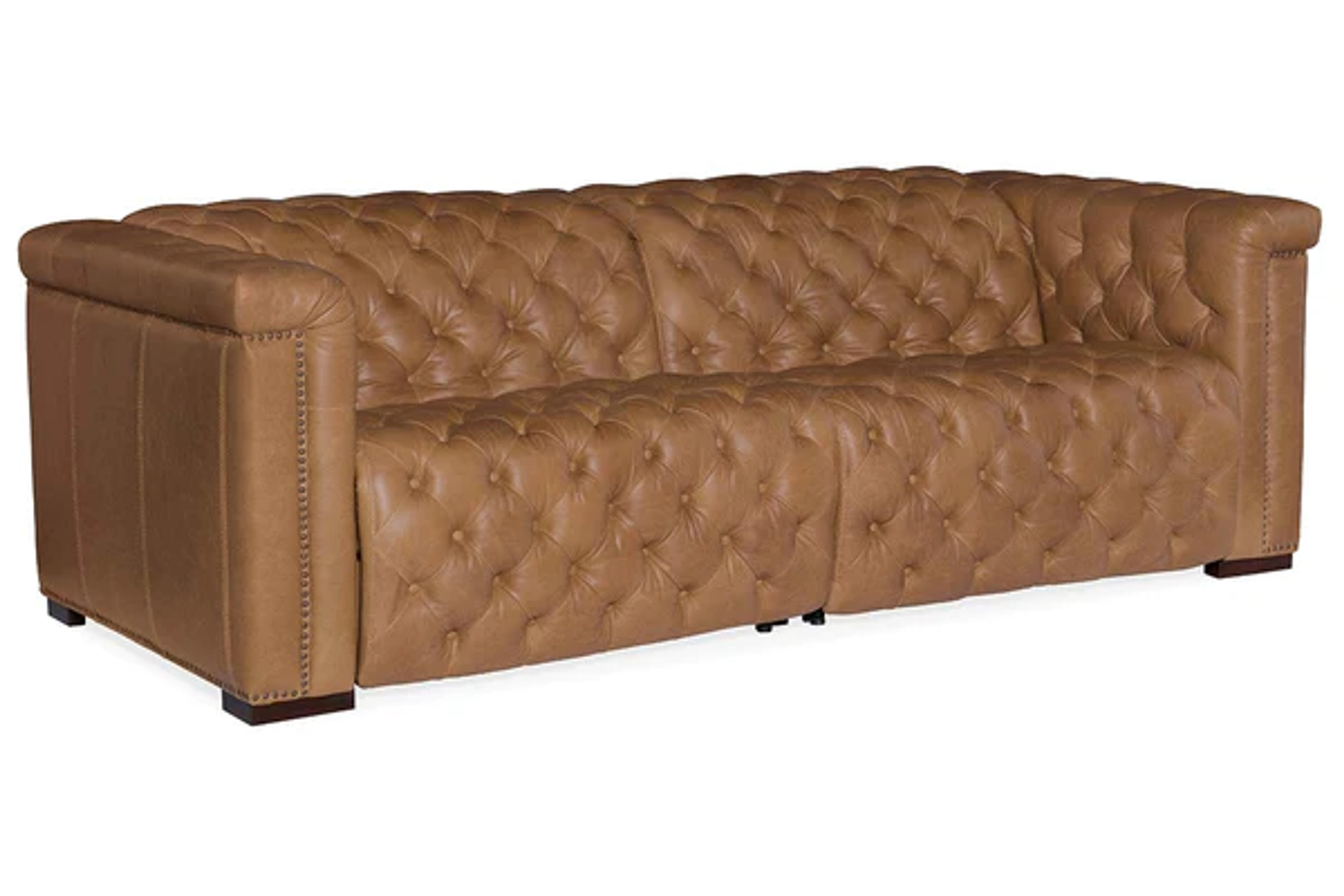 Savion Chesterfield Quick Ship Wall Hugger Power Reclining Sofa - Club Furniture