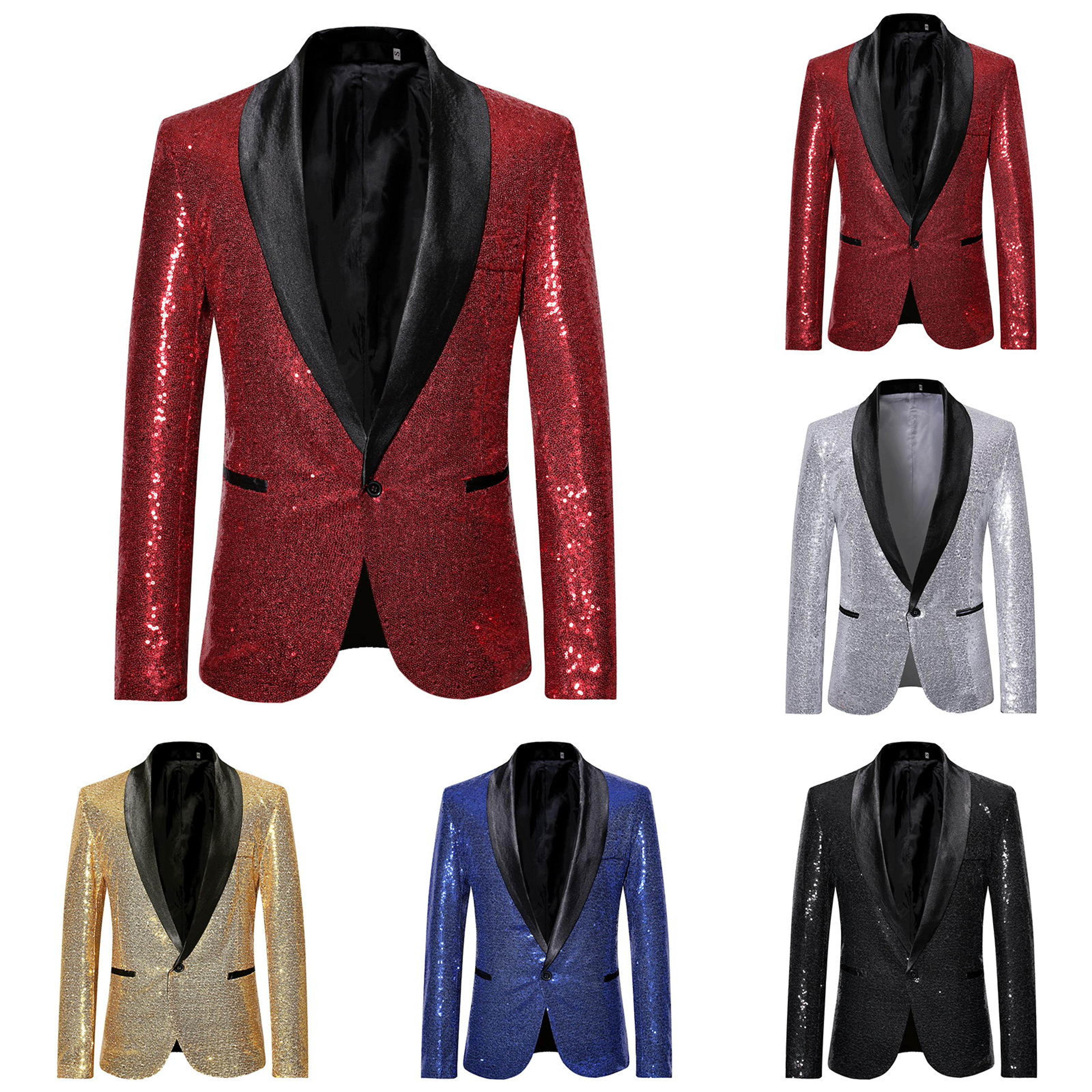 LIDYCE Insulated Hoodies For Men,Men's Autumn And Winter Fashion Personality Sequins Casual Suit Jacket,Men Winter Top Shirt,Christmas Gift For Gamily - Walmart.com