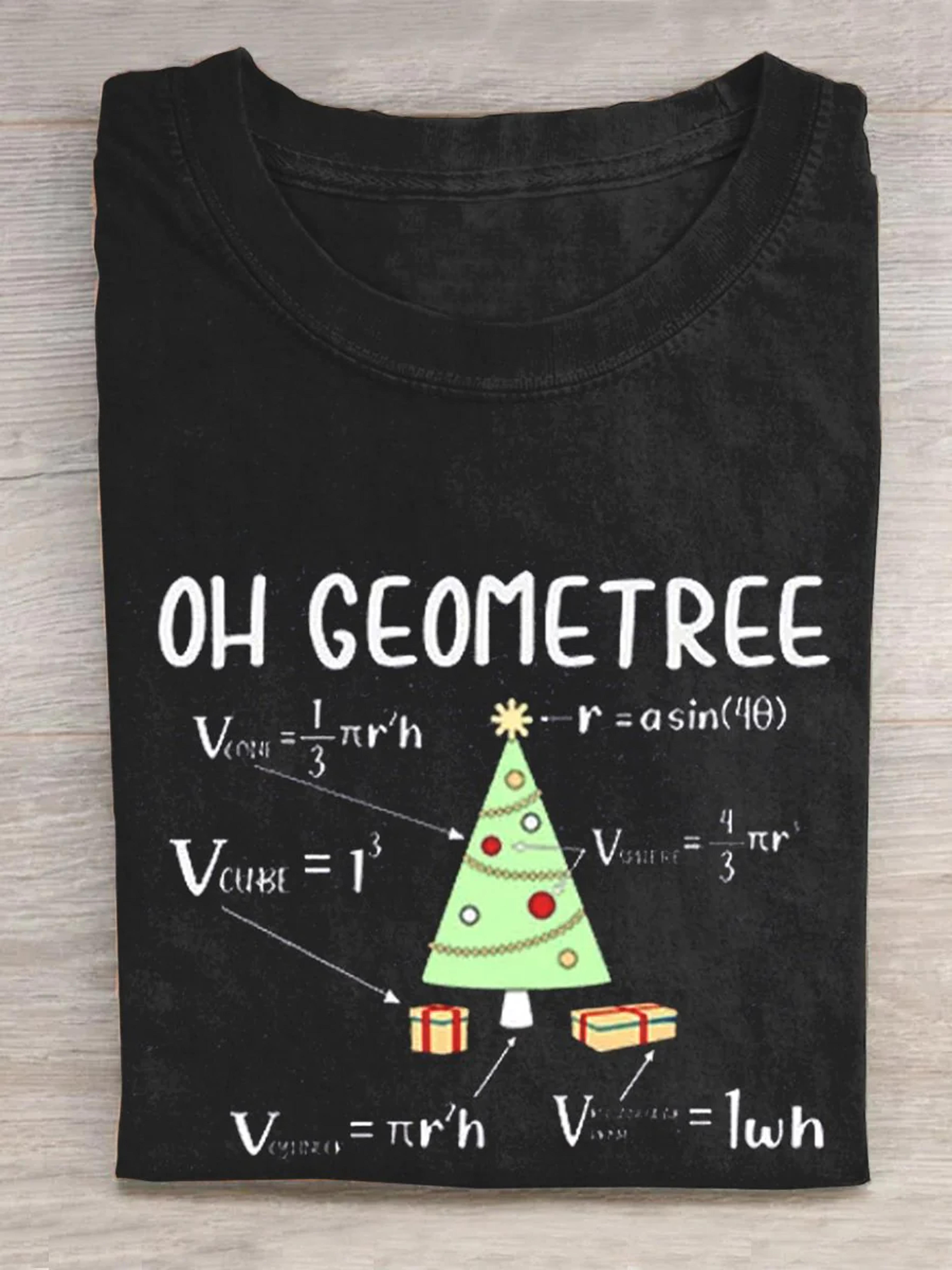 Christmas Tree Geometry Teacher  T-Shirt