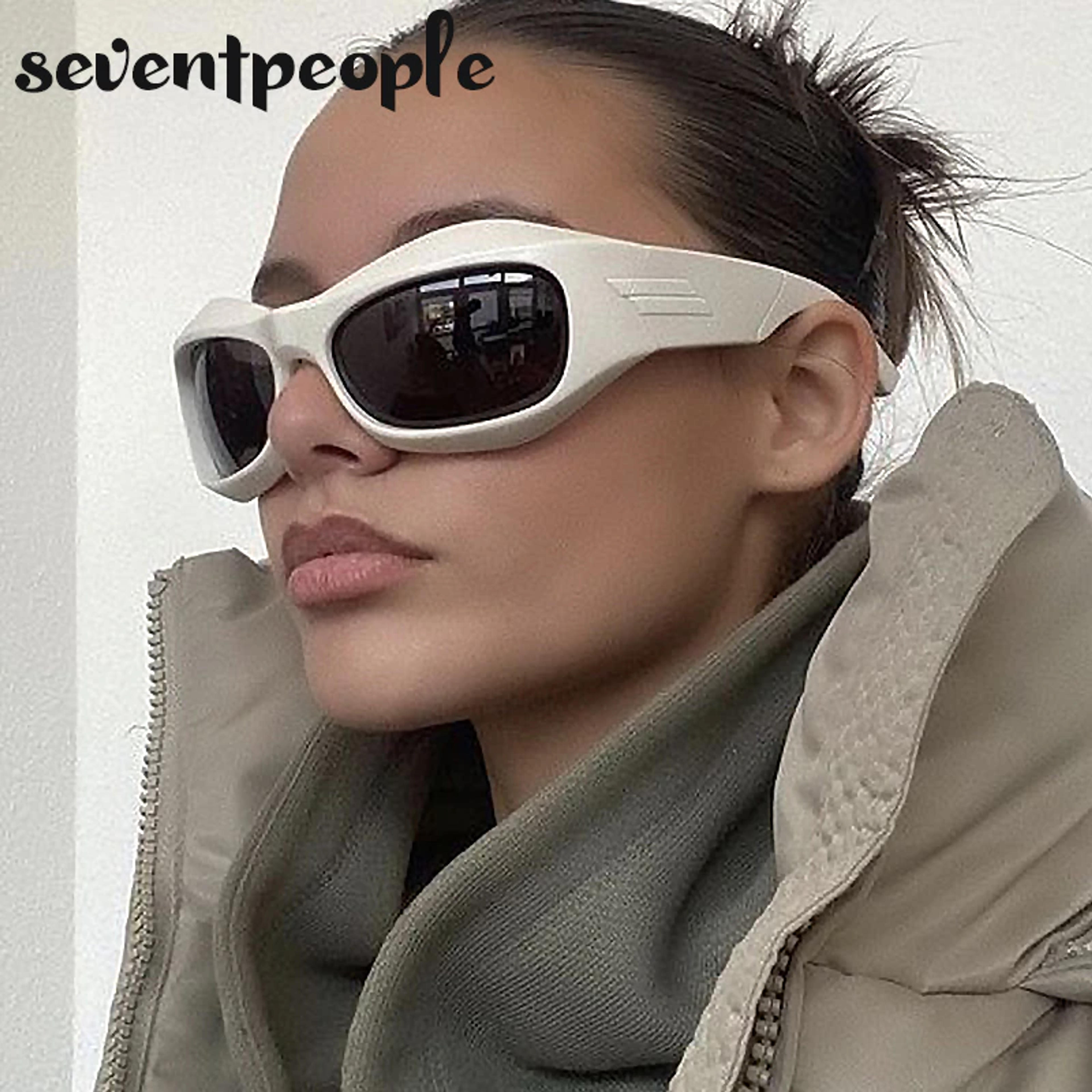 4.99US $ 50% OFF|Cyberpunk Y2k Sunglasses Women Sport Sun Glasses For Men Sports Goggles New Fashion Cat Eye Sunglass Occhiali Da Sole Donna - Sunglasses - AliExpress