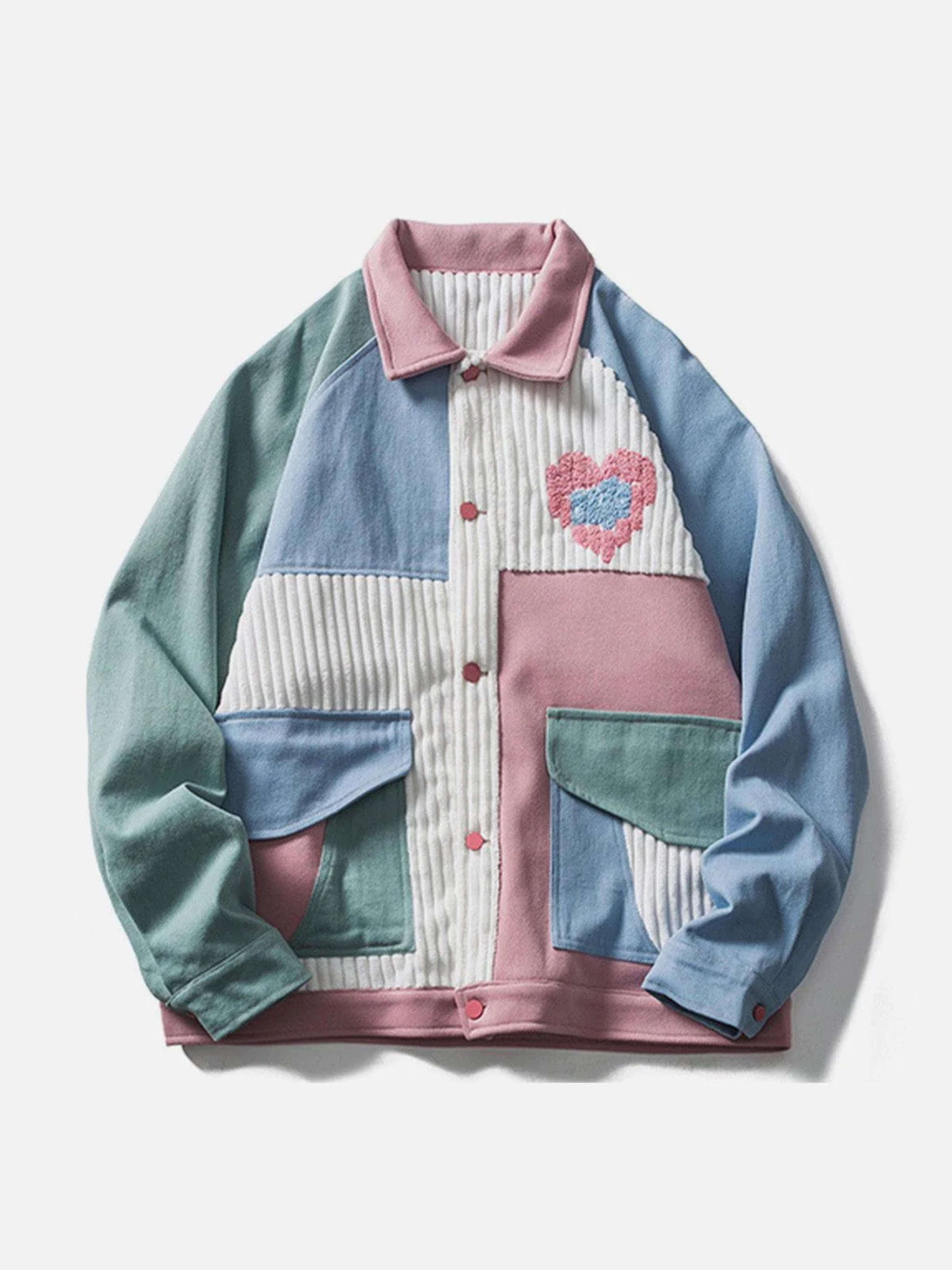 Aelfric Eden Corduroy Color Block Jacket - Pink / S