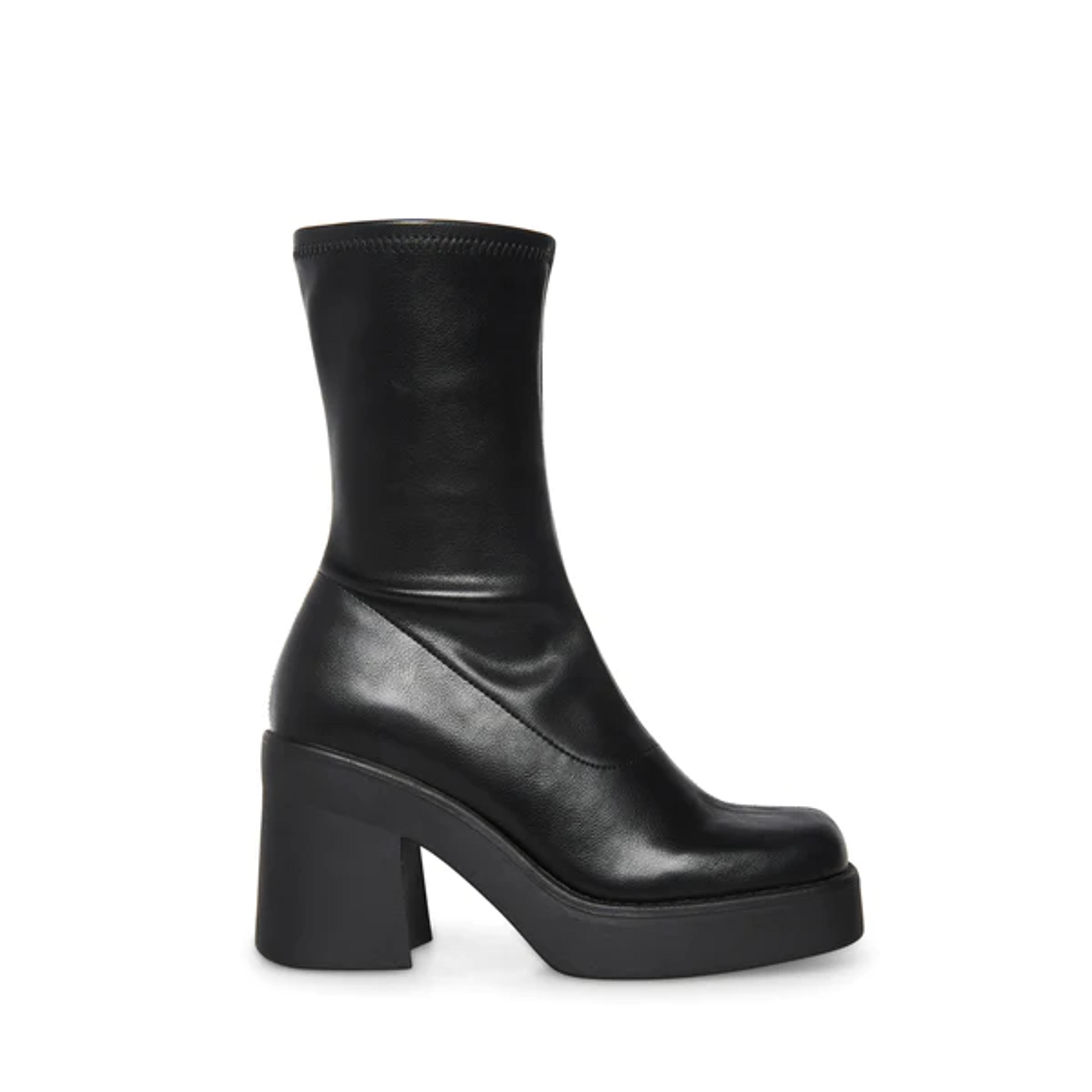 KLAYTON Black Platform Boots | Women's Vegan Leather Black Boots – Steve Madden
