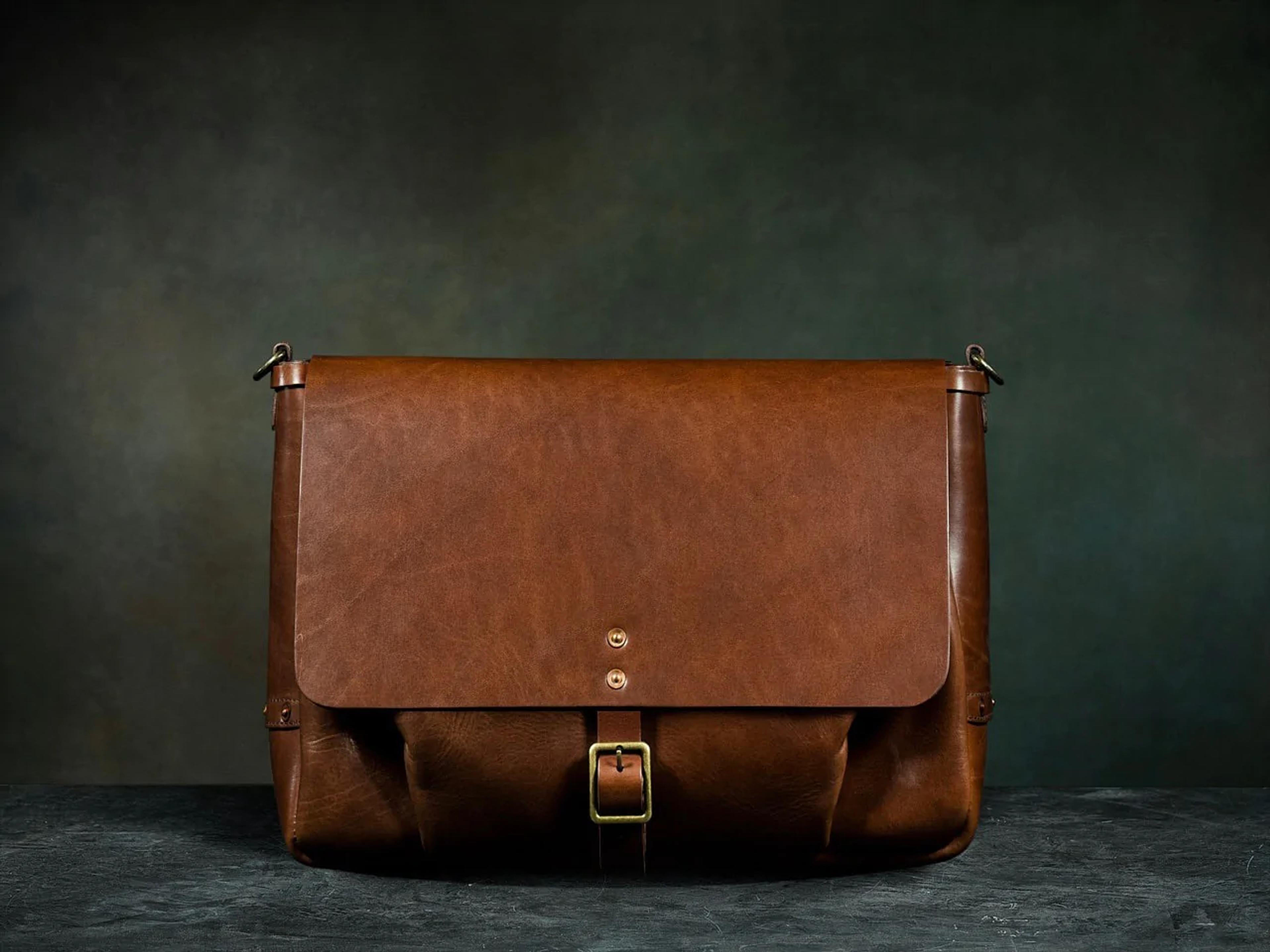 Brown Leather Messenger Bag - Satchel & Page Men's Leather Laptop Bag