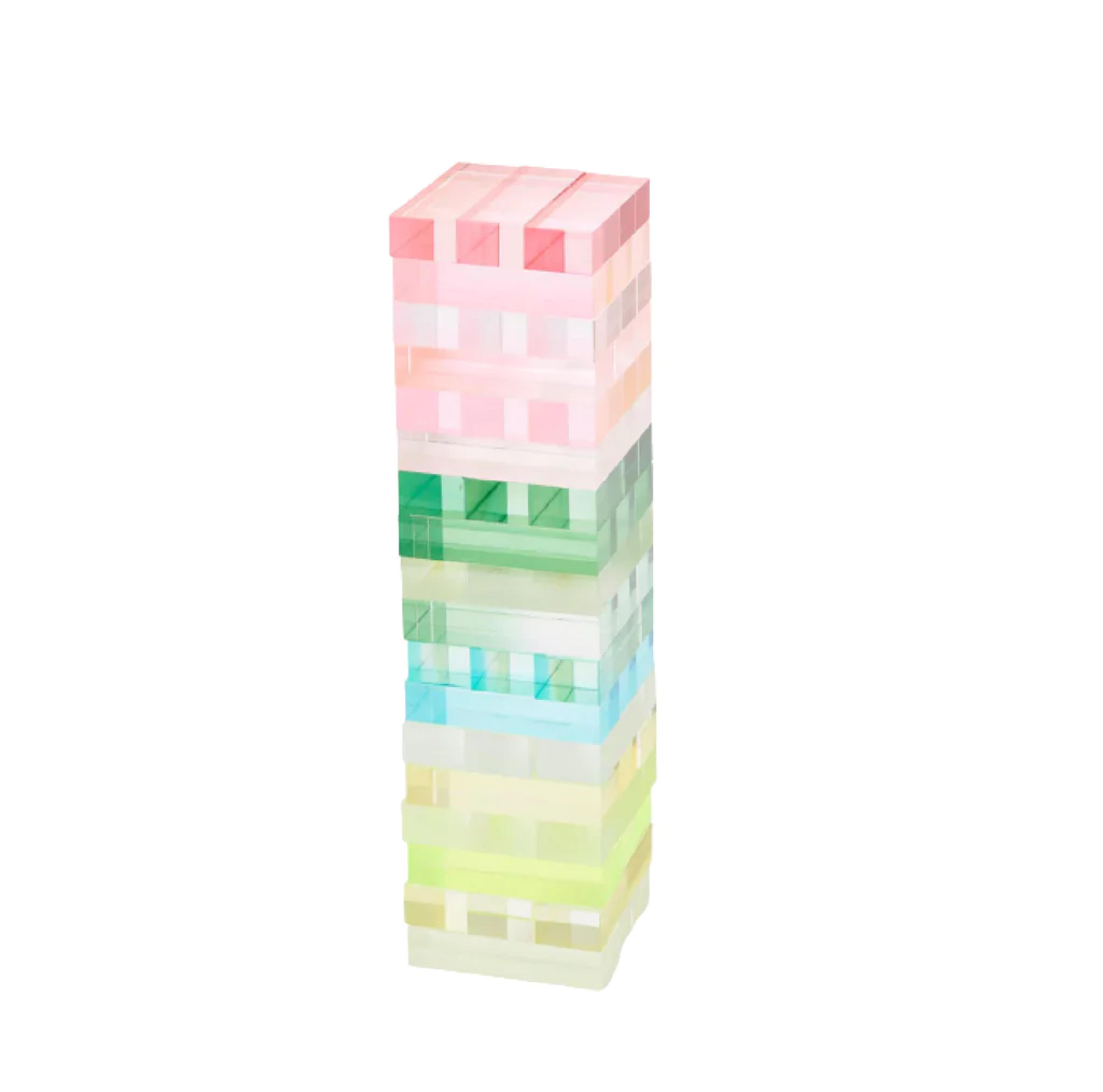 Sunnyllife Modern Lucite Jumbling Tower Aurora – Design Life Kids