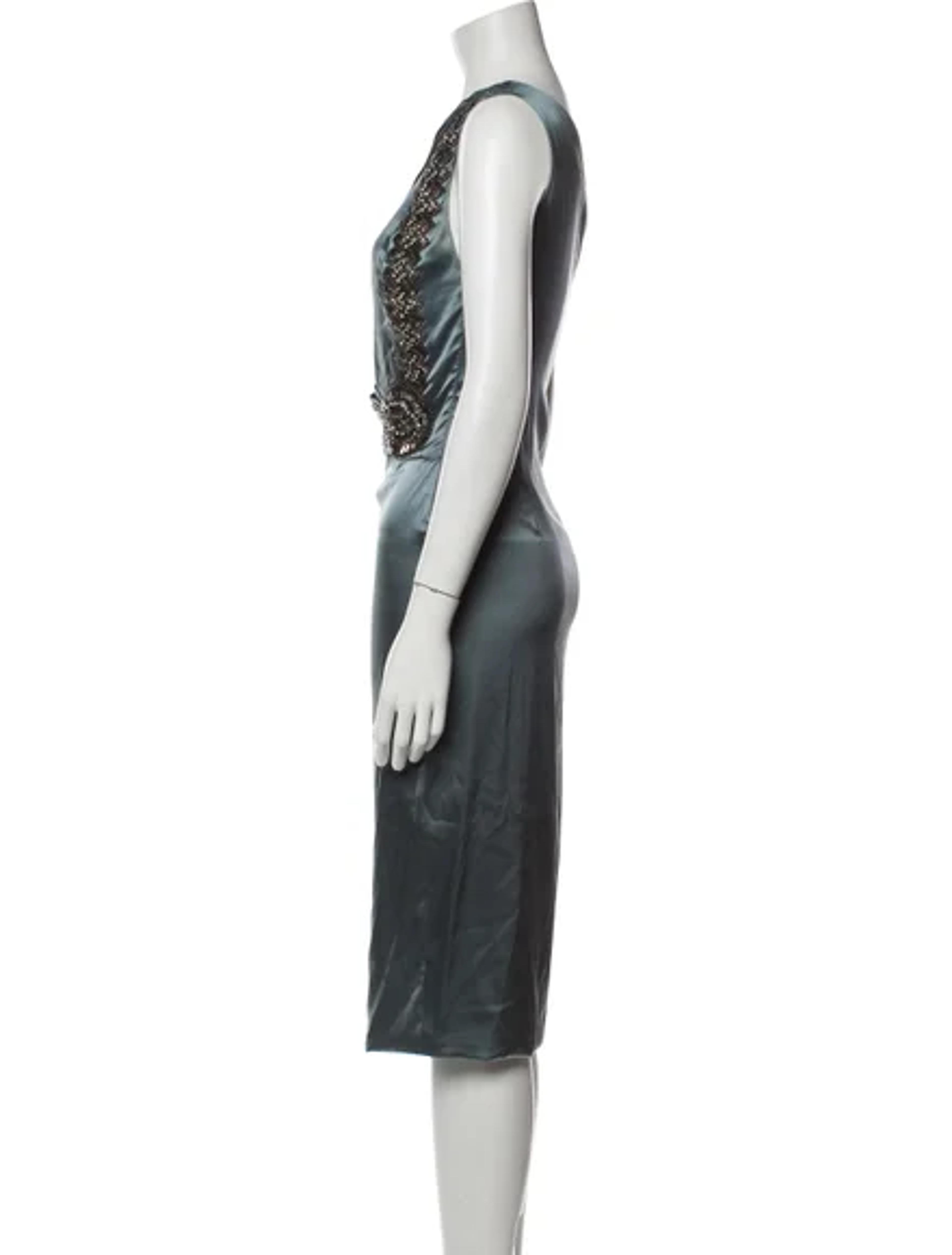 Roberto Cavalli Silk Midi Length Dress - Blue Dresses, Clothing - ROB106027 | The RealReal