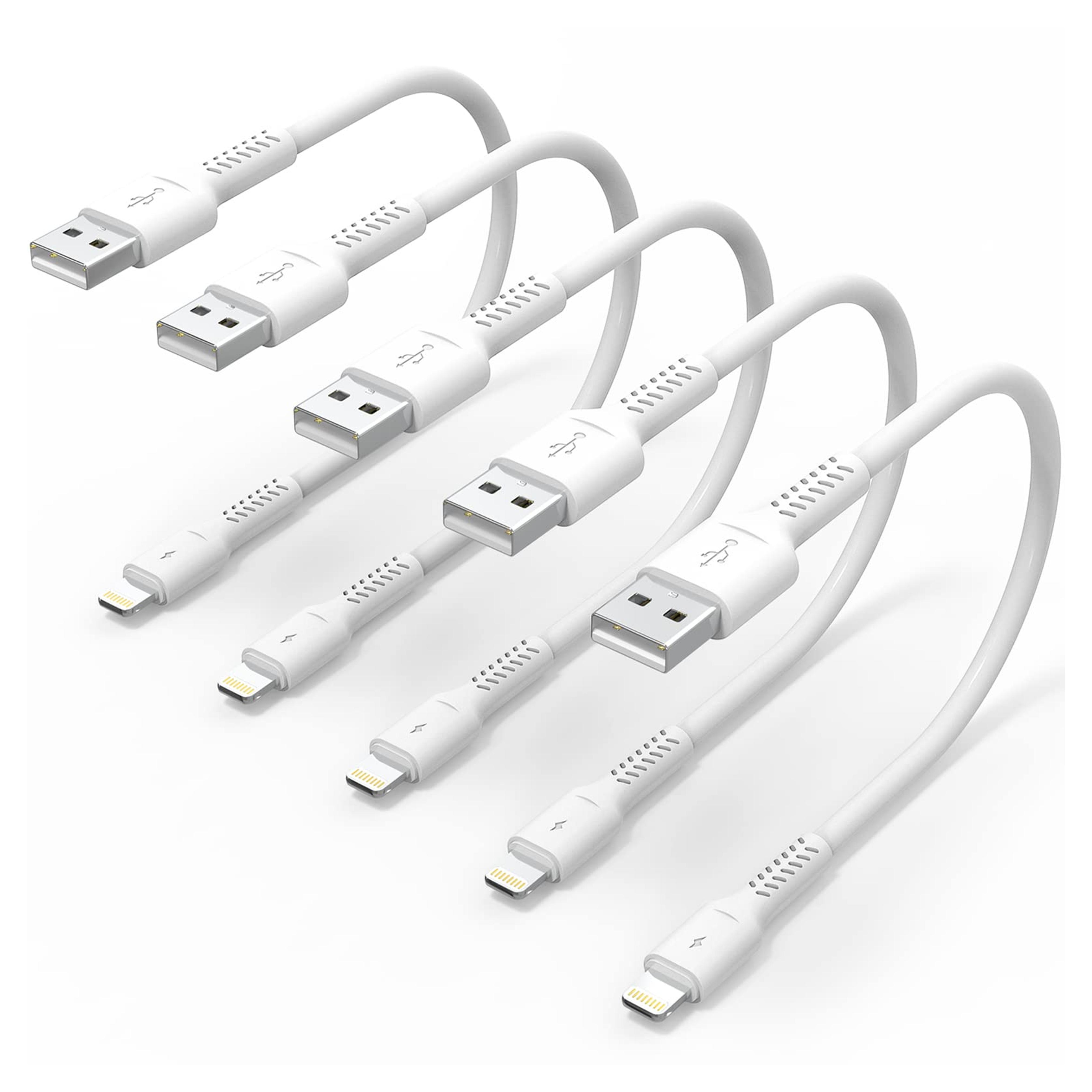 Amazon.com: 6 inch iPhone Charge Cable Short, 0.5ft 5Pack USB to Lightning Cord for Fast Charging Stations Compatible with Apple iPhone 12 11 Pro Max Xs 8 7 6 5 Plus, iPad Air/Mini : Electronics