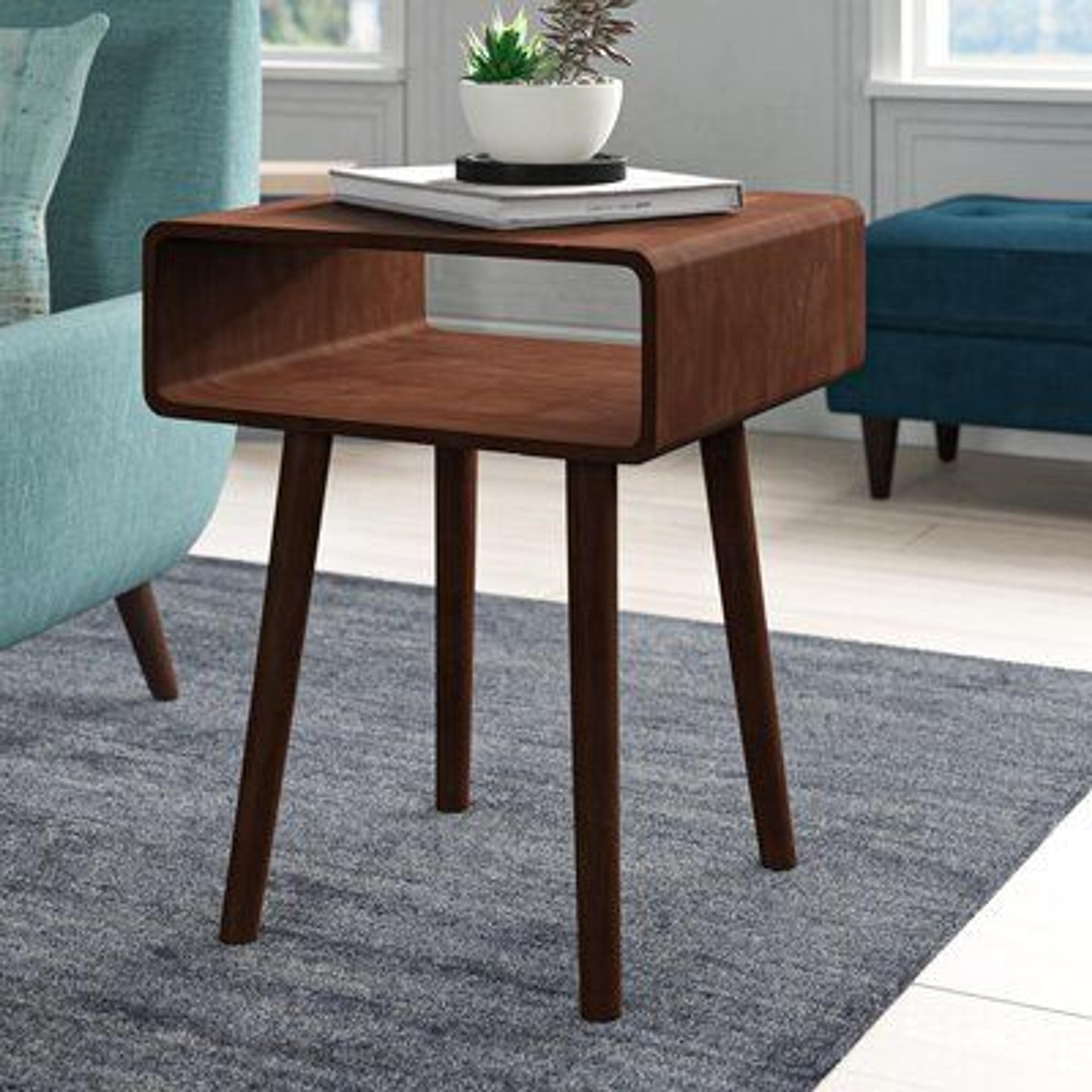 Wade Logan® Kays End Table Wood in Brown, Size 24.0 H x 18.75 W x 18.0 D in | Wayfair