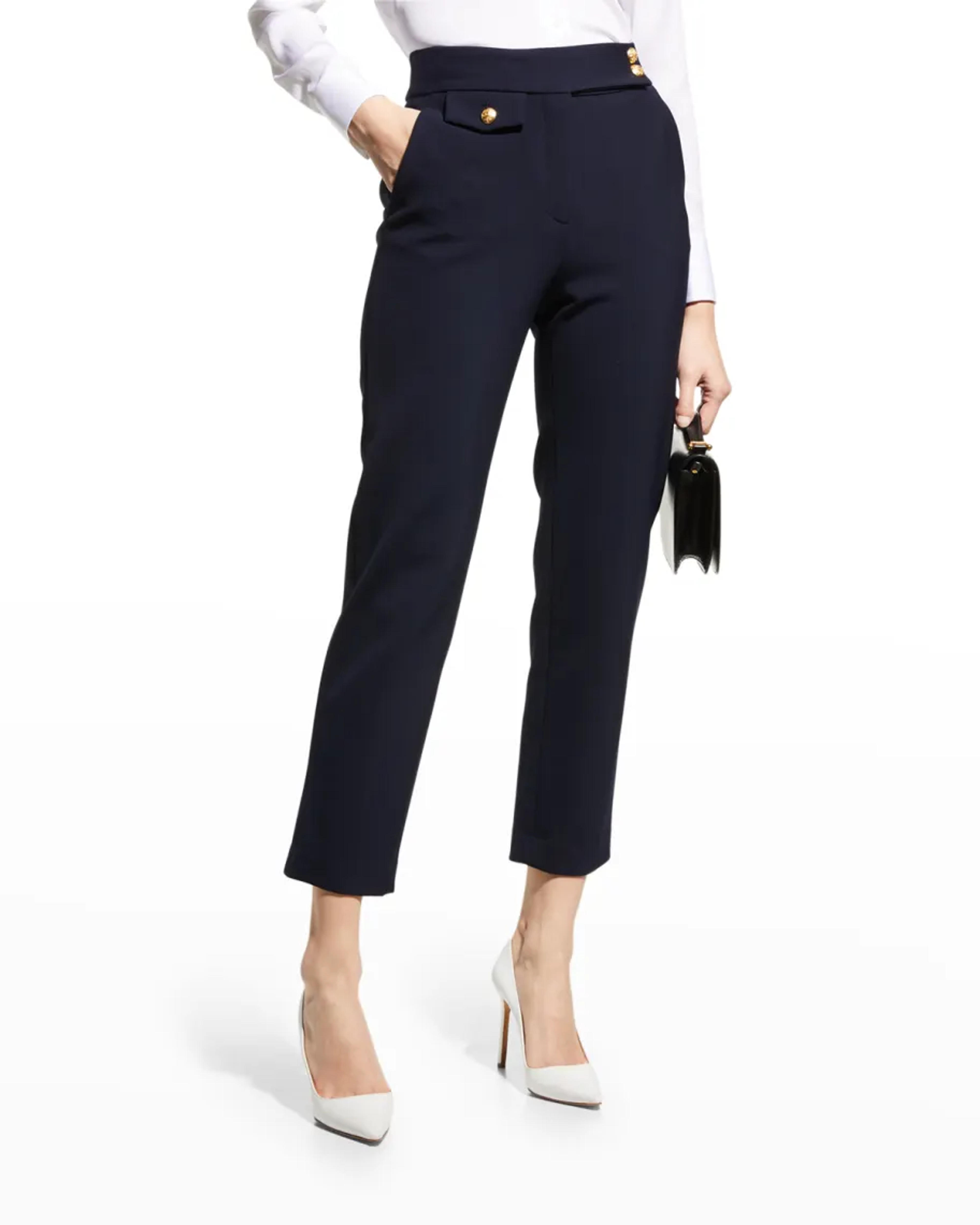 Veronica Beard Renzo Straight-Leg Pants | Neiman Marcus