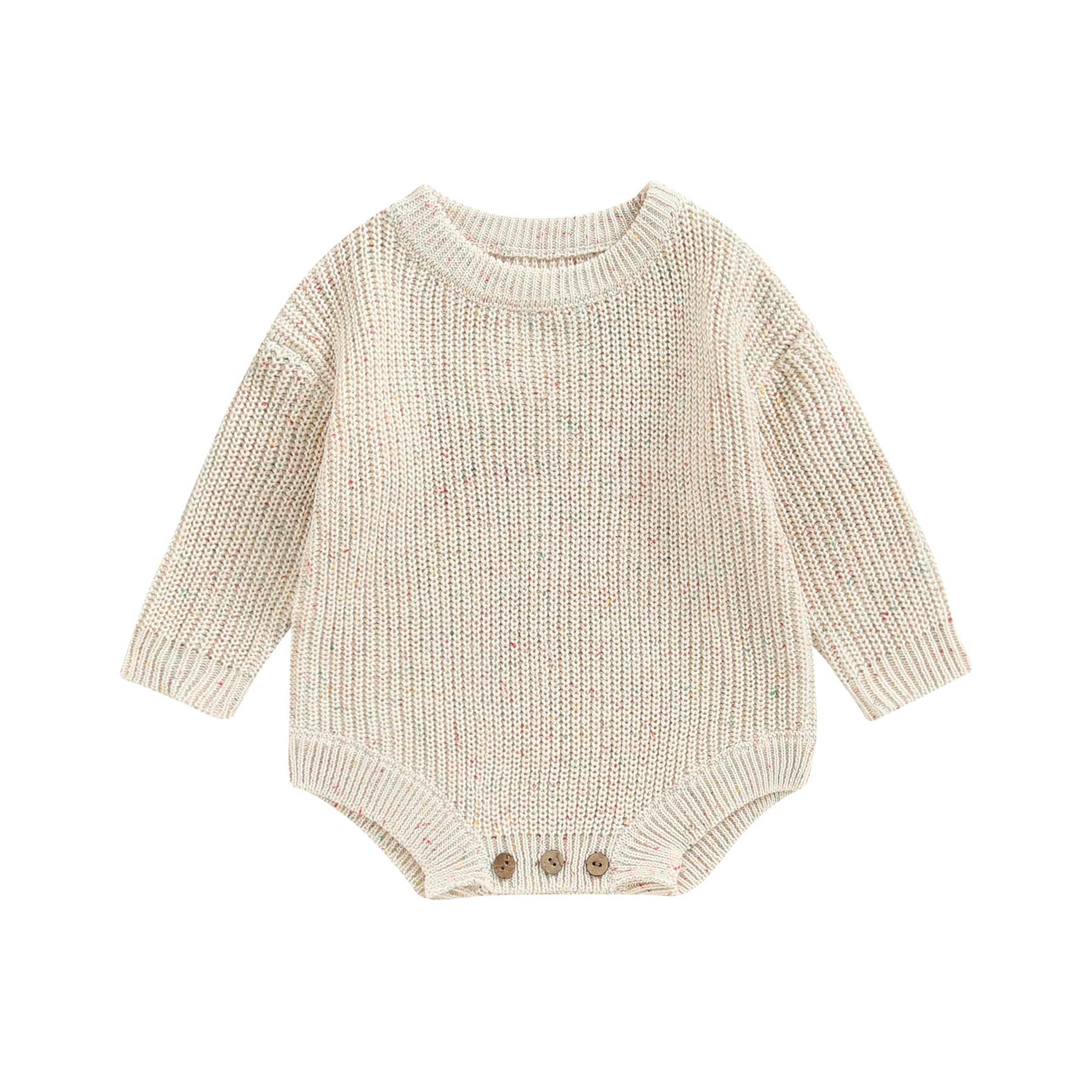 Amazon.com: FYBITBO Baby Girl Boy Sweater Knit Oversized Pullover Sweatshirt Romper Onesie Warm Fall Winter Clothes Outfit Newborn (A Color Dots Cream,0-3 Months): Clothing, Shoes & Jewelry