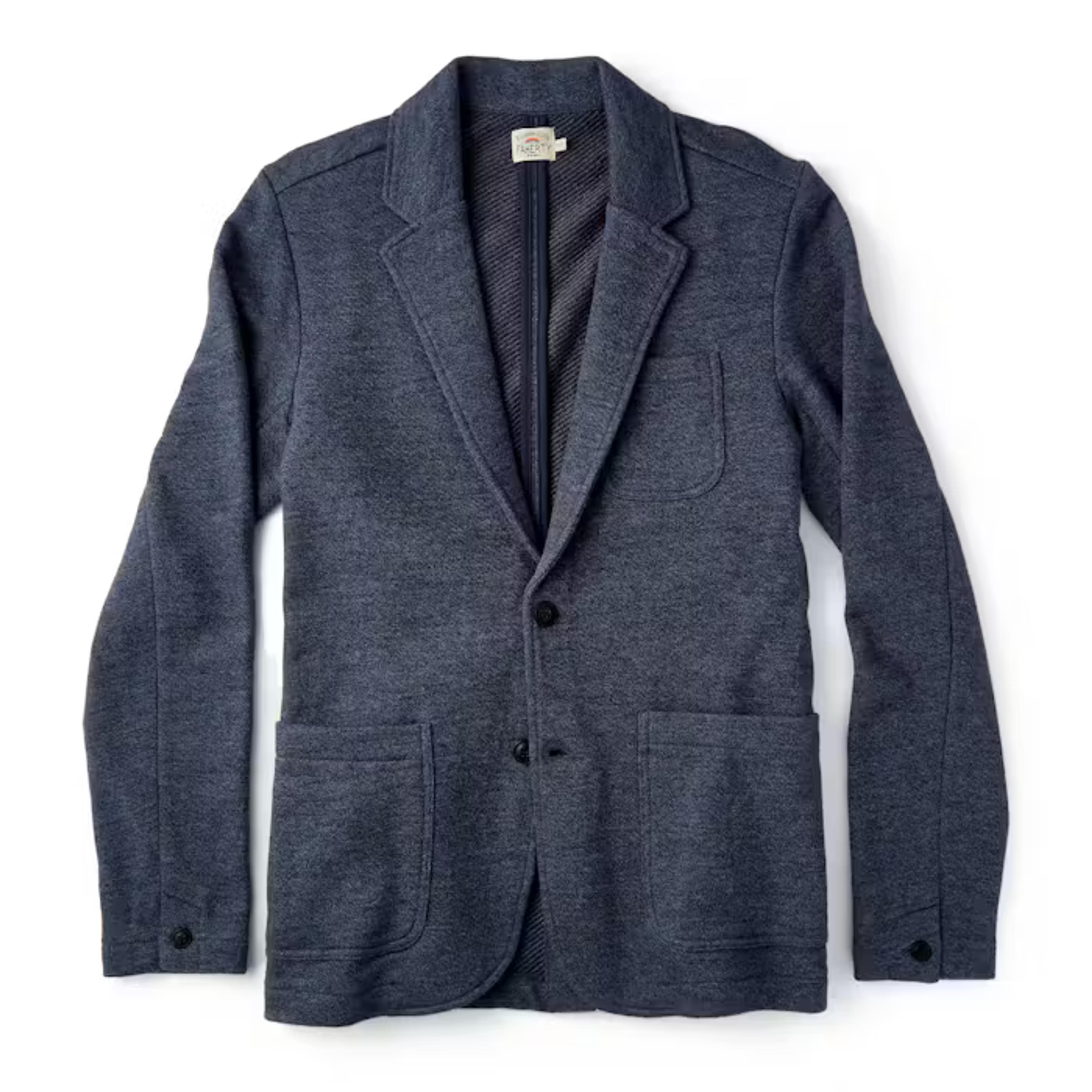 Faherty Brand Inlet Knit Blazer - Deep Navy Melange | Blazers | Huckberry