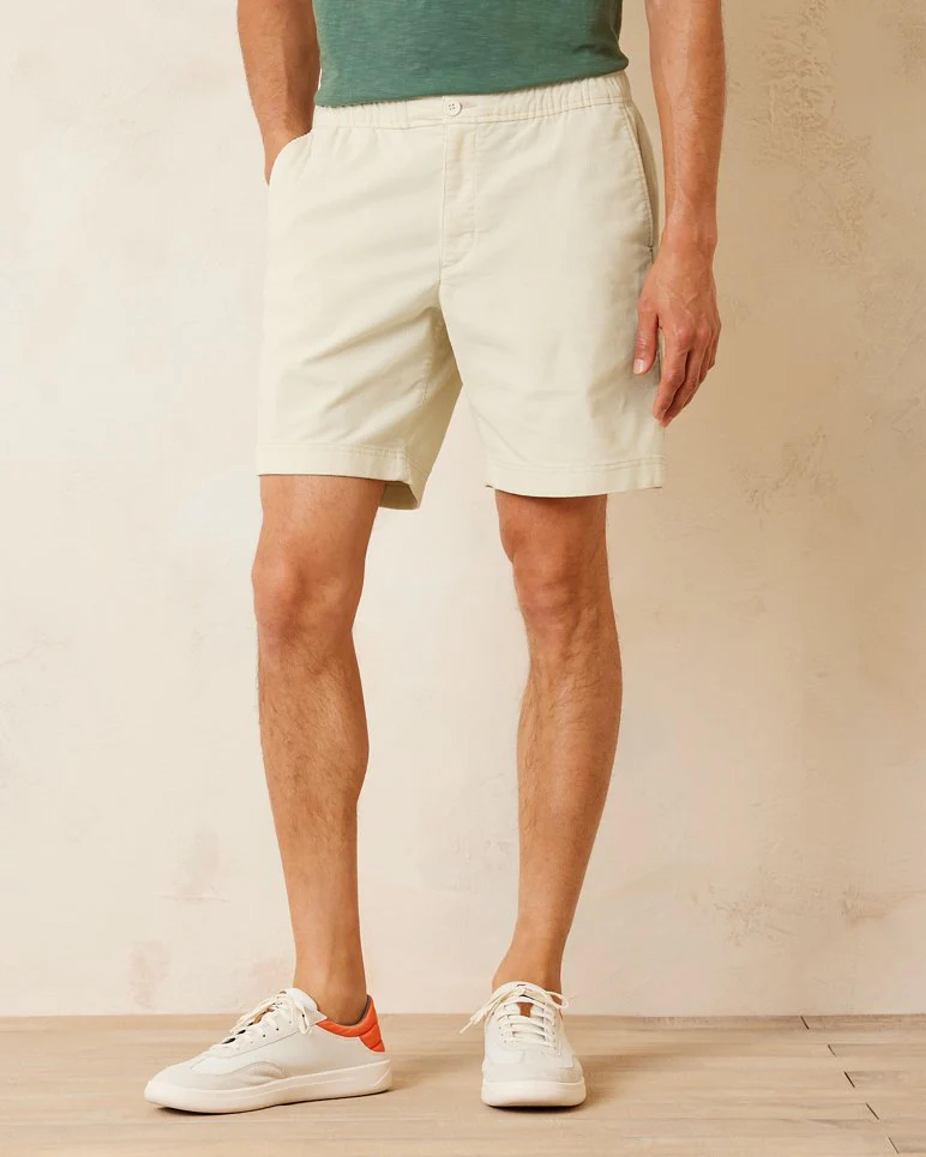 Coastline Cord 8 Inch Elastic Waist Shorts