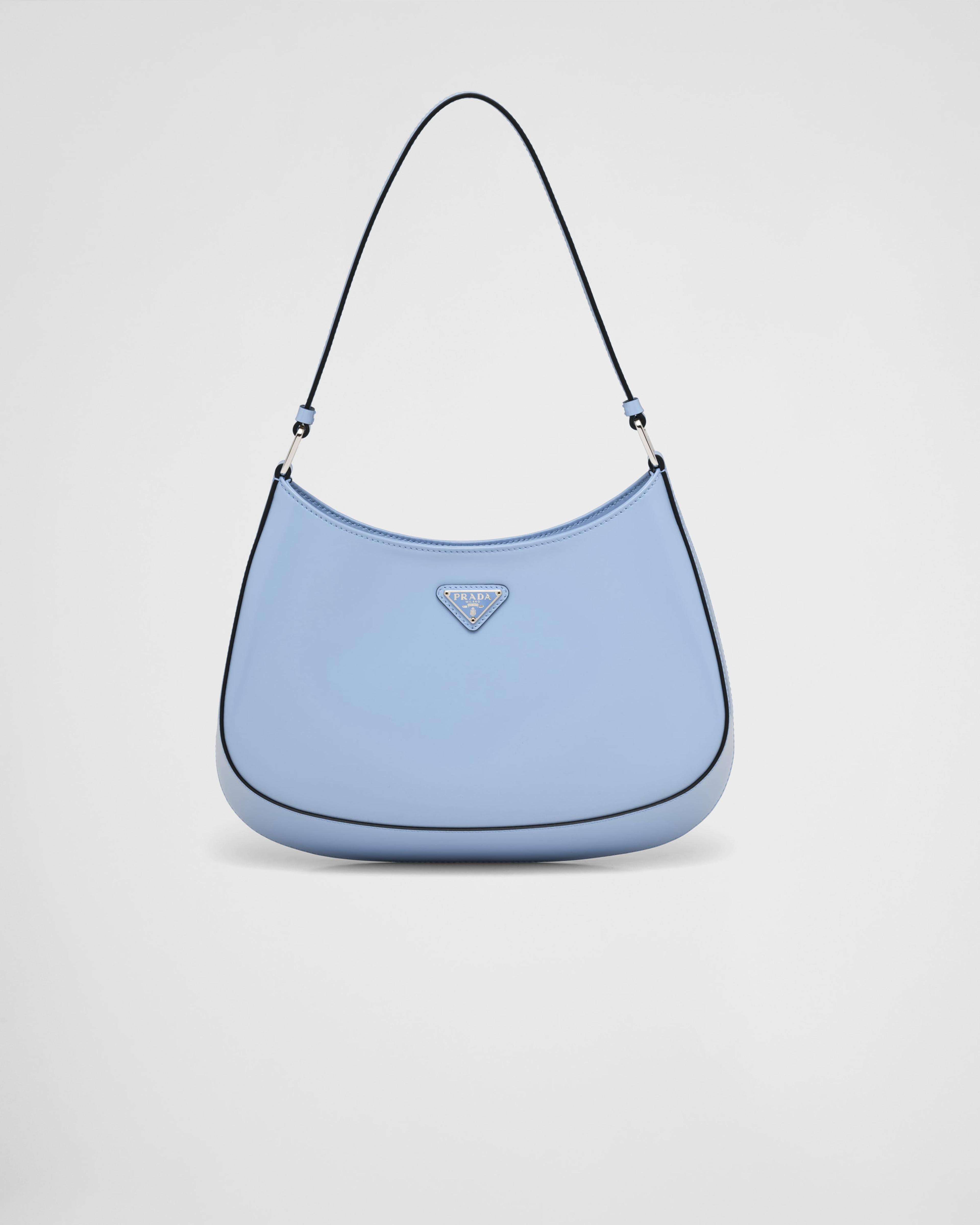 Celeste Prada Cleo Brushed Leather Shoulder Bag | PRADA