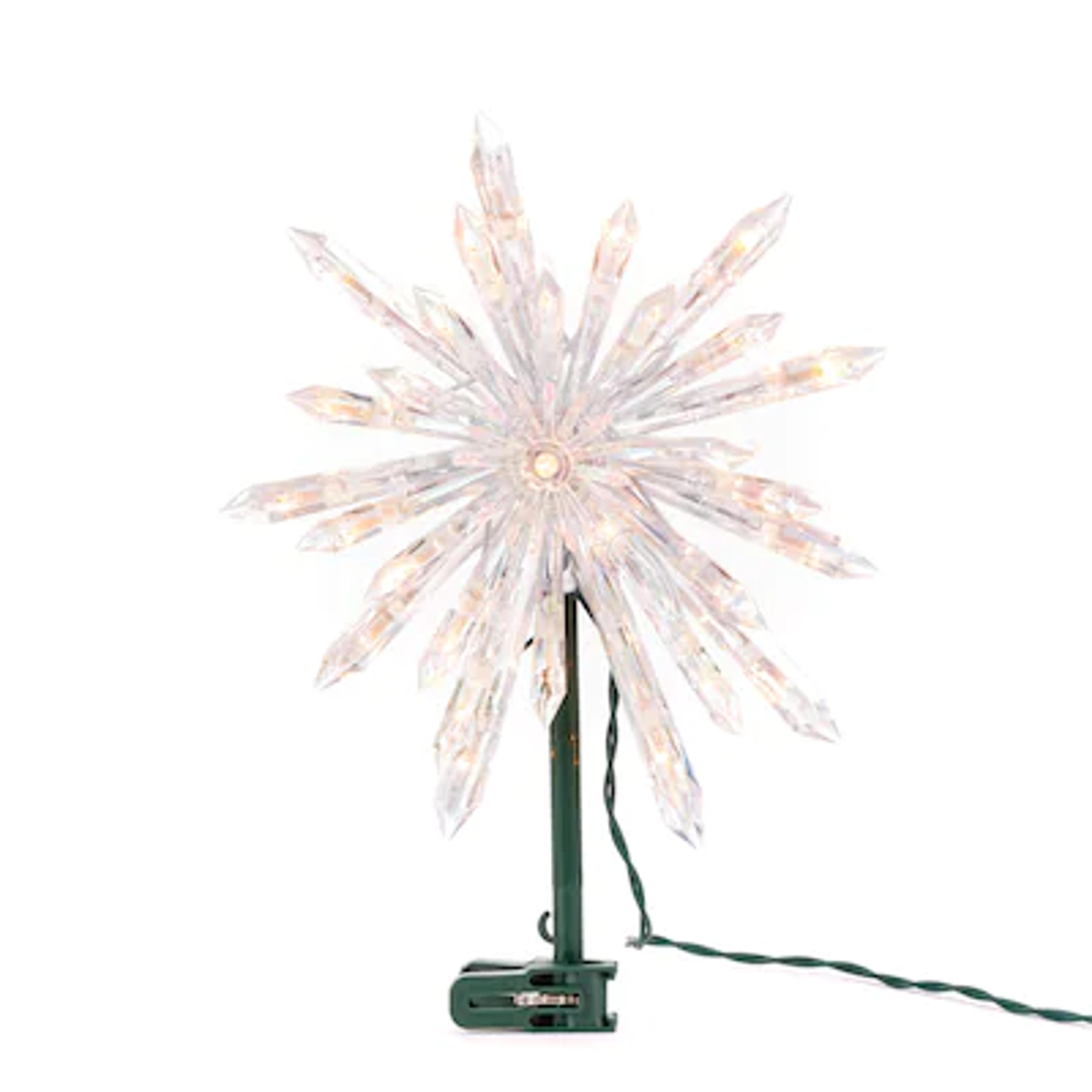 Gerson International 13-in Star Clear Christmas Tree Topper in the Christmas Tree Toppers department at Lowes.com