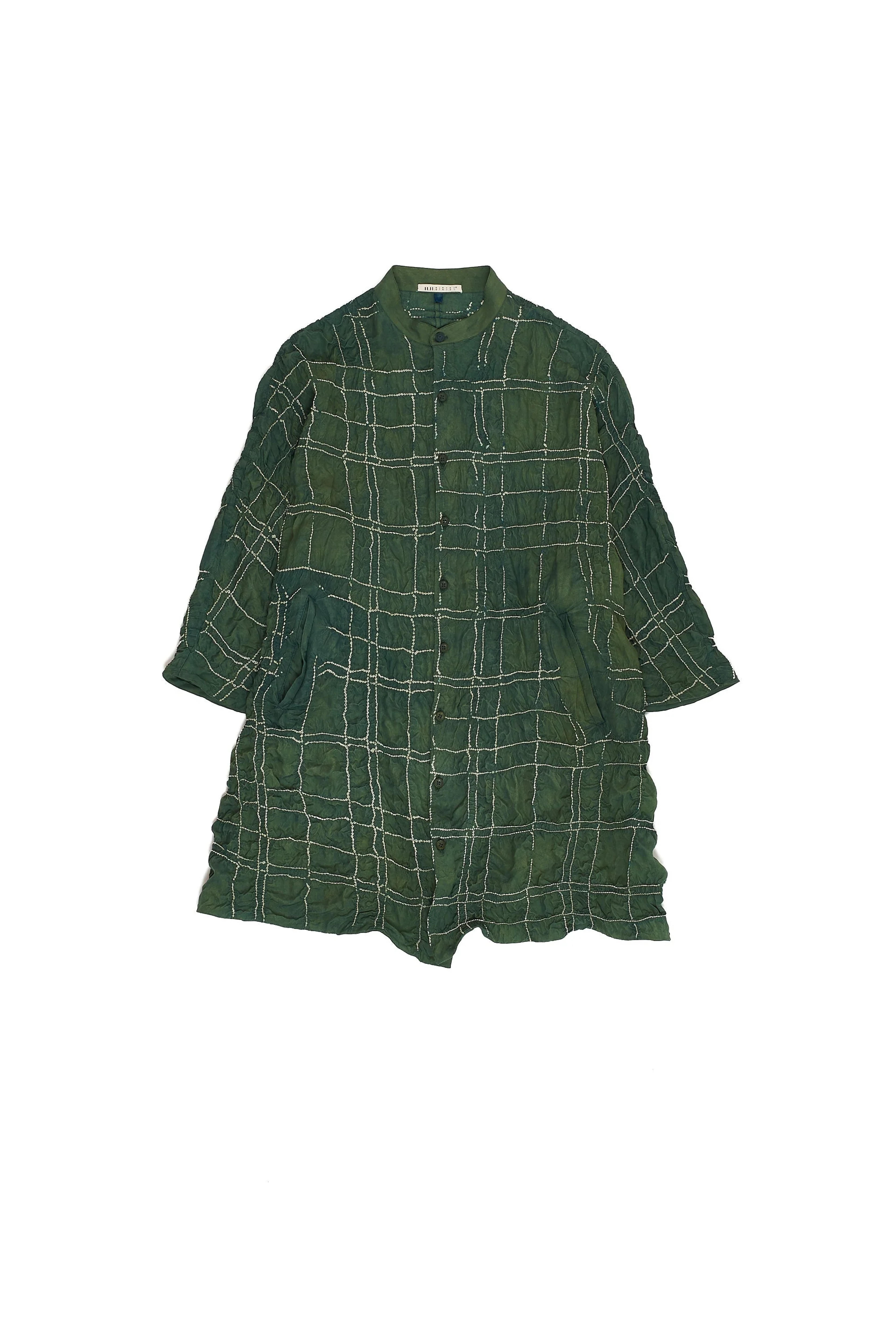 Bottle Green Statement Bandhani Checks Shirt – 11.11/eleven eleven