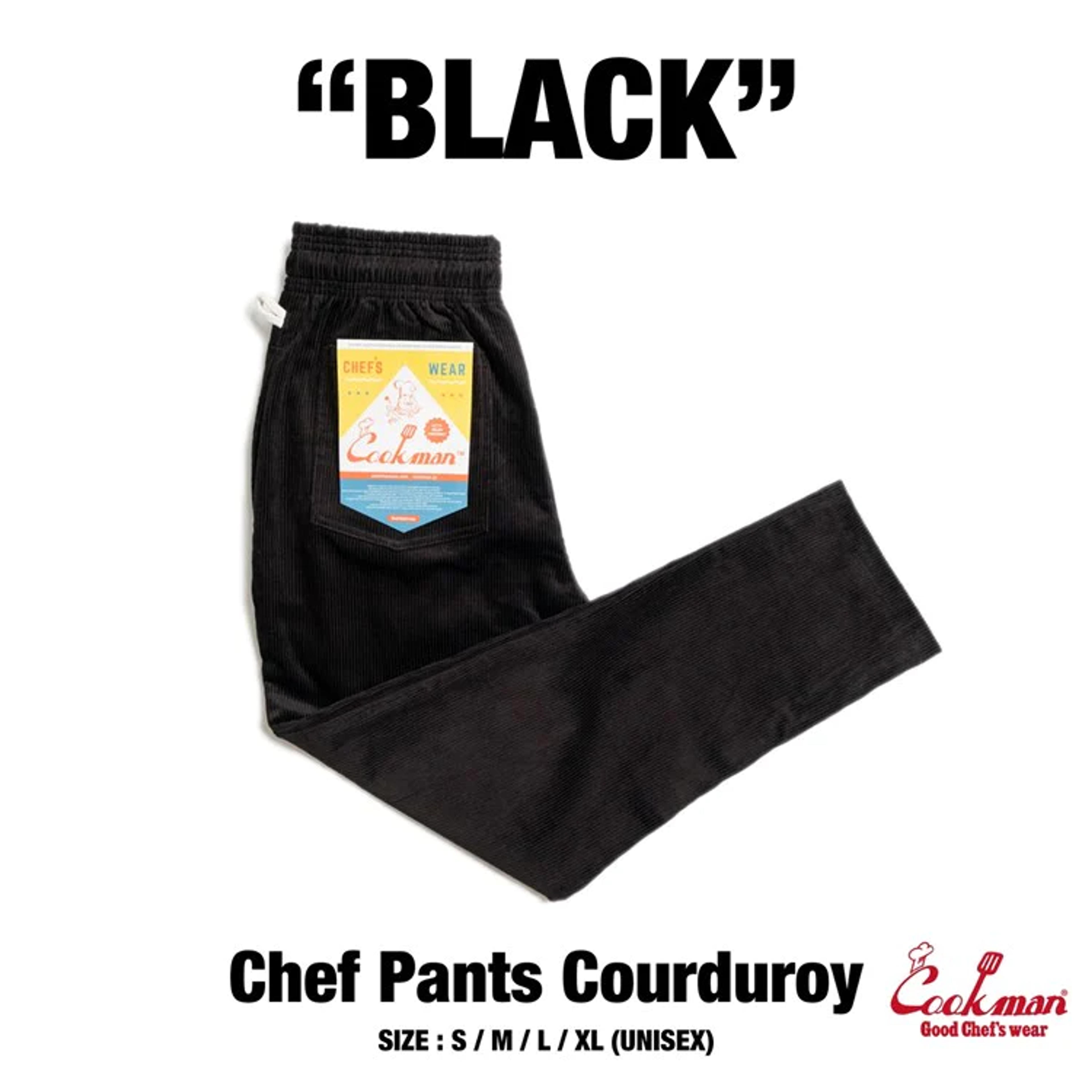 Cookman Chef Pants - Corduroy : Black