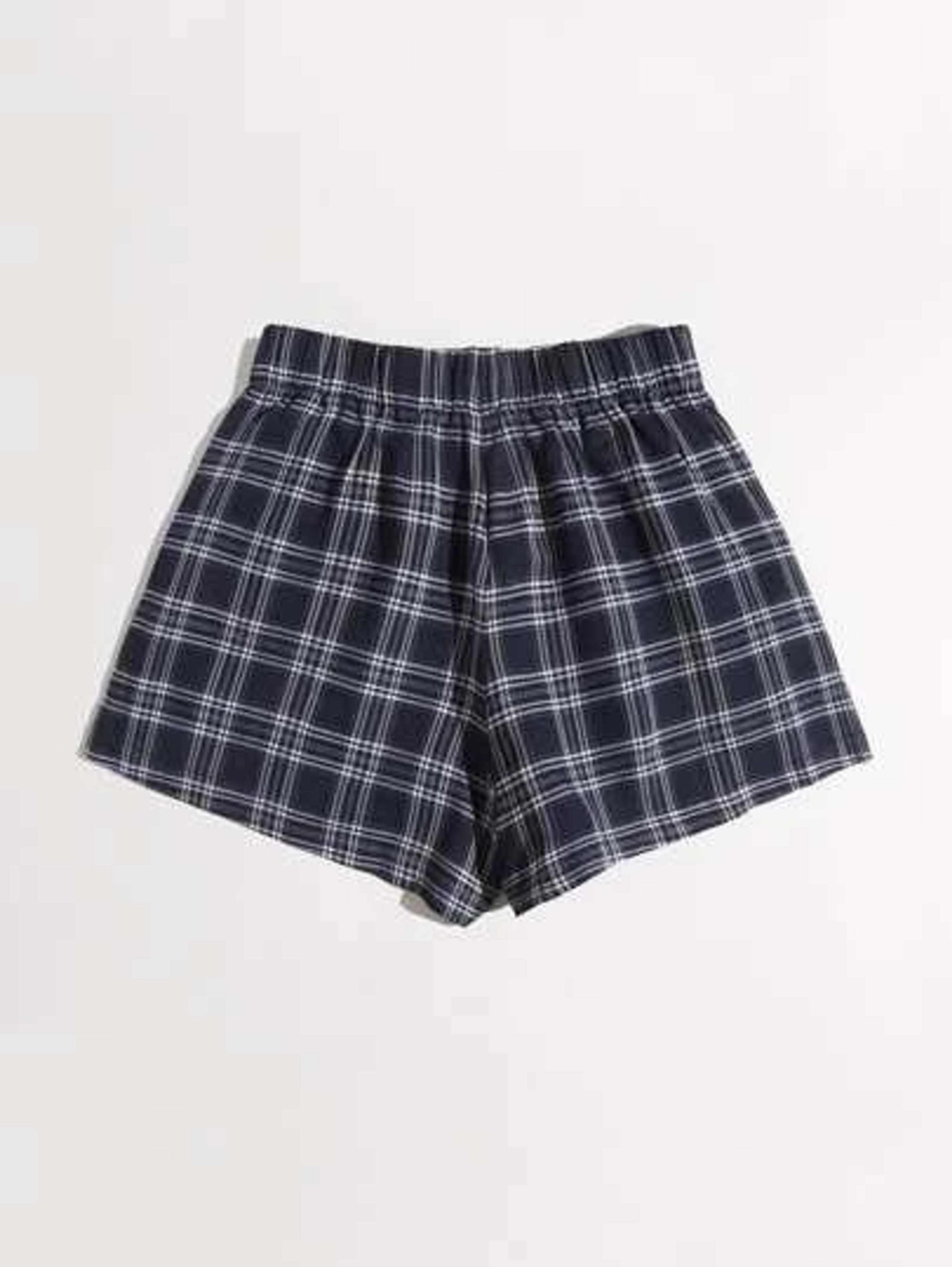 SHEIN Plaid Wide Leg Shorts | SHEIN USA