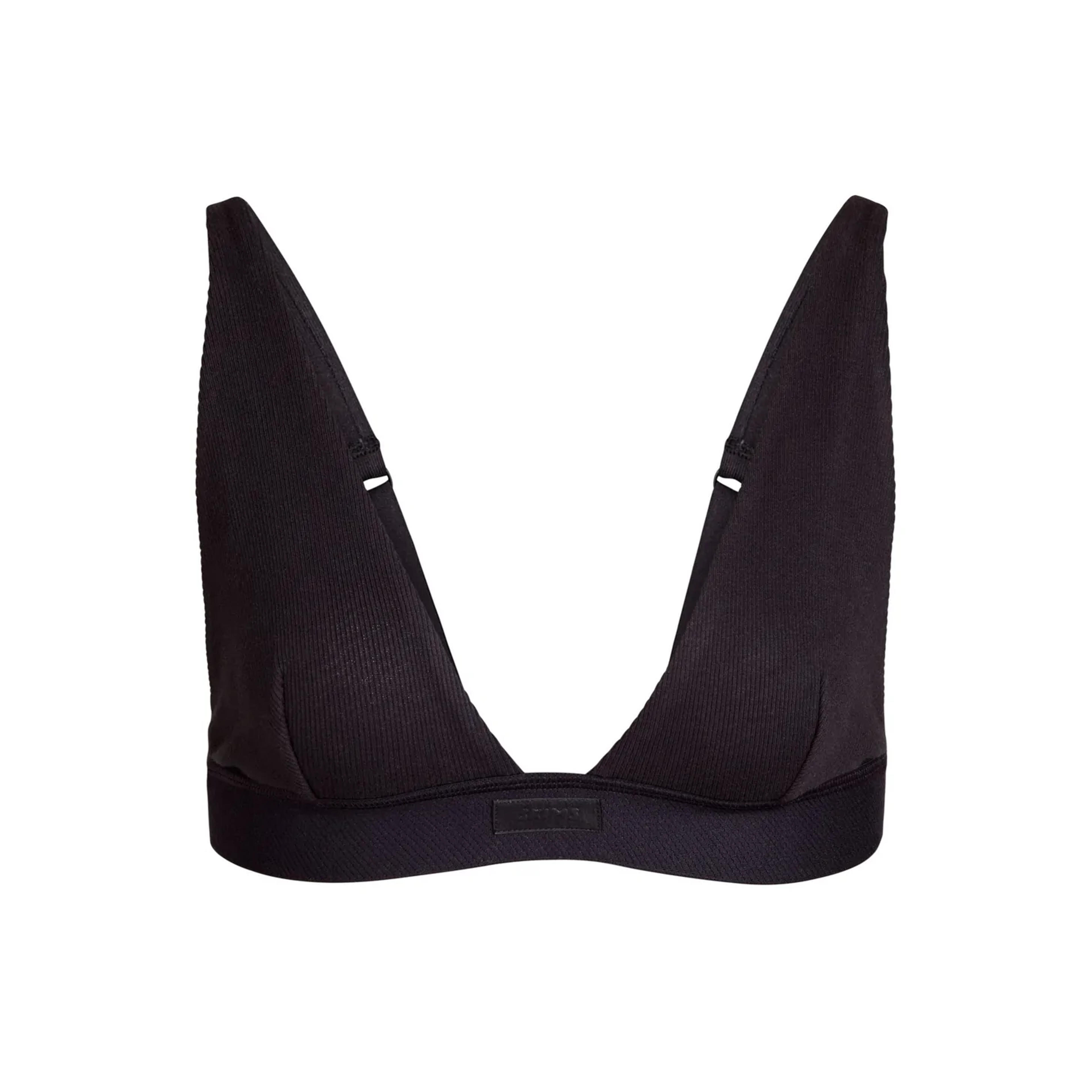 Cotton Plunge Bralette - Soot | SKIMS