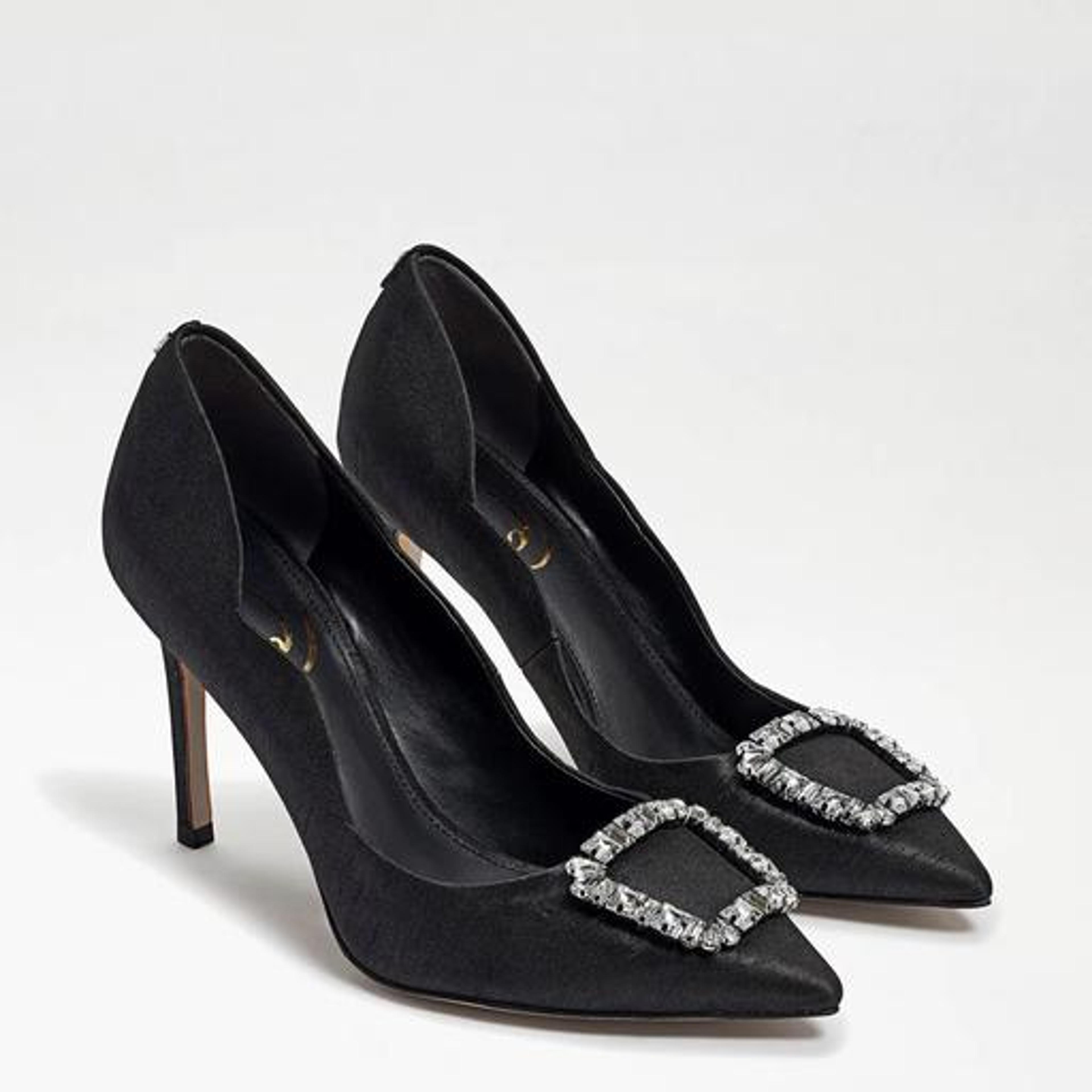 Harriett Pointed Toe Heel in Black | Pumps & Heels