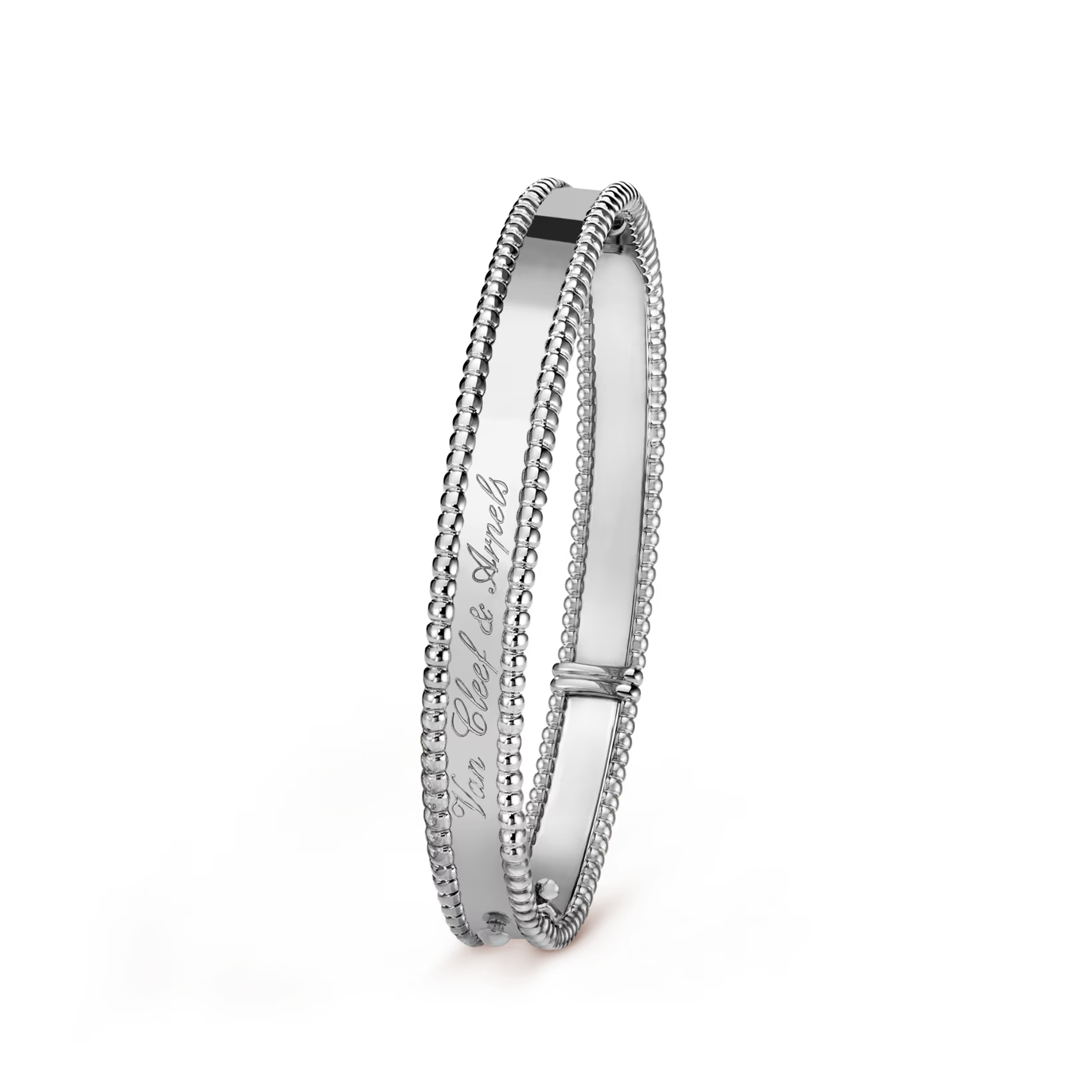 Perlée signature bracelet, medium model 18K white gold - Van Cleef & Arpels