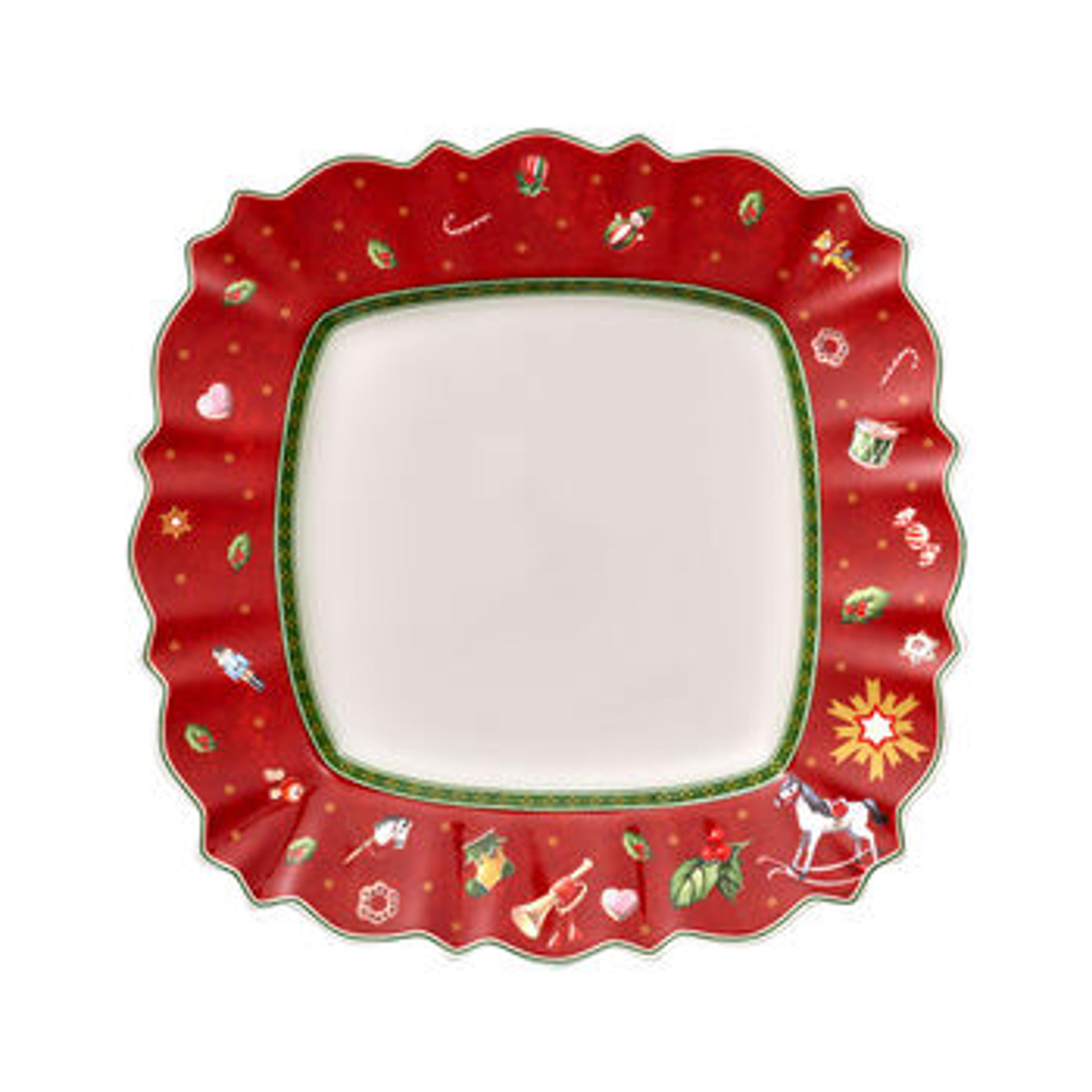 Toy's Delight square dinner plate, red/multicoloured, 28 x 28 cm – Villeroy & Boch