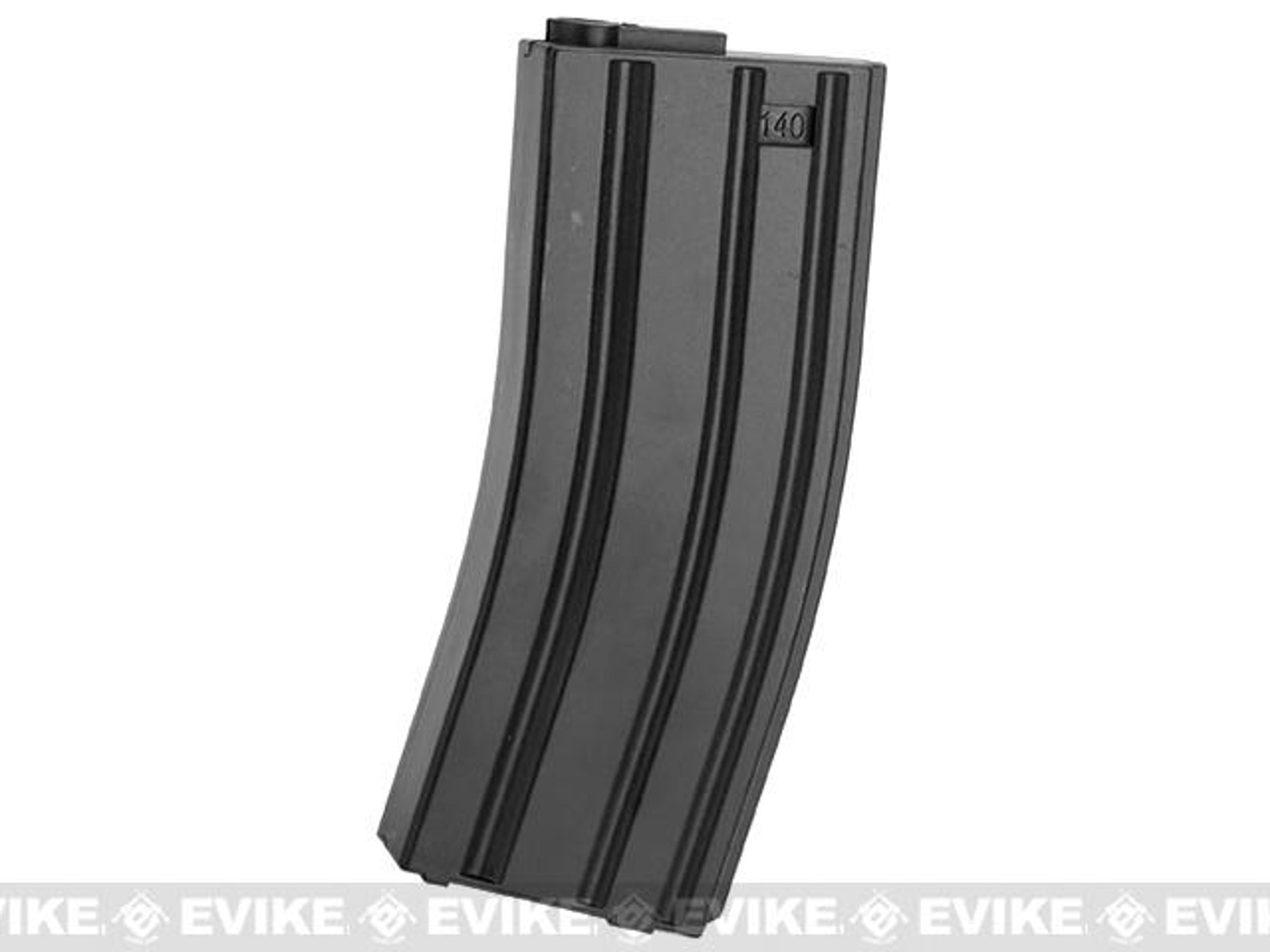 6mmProShop 140rd Midcap Magazine for M4 M16 Series Airsoft AEG Rifles (Color: Black / Single Magazine)