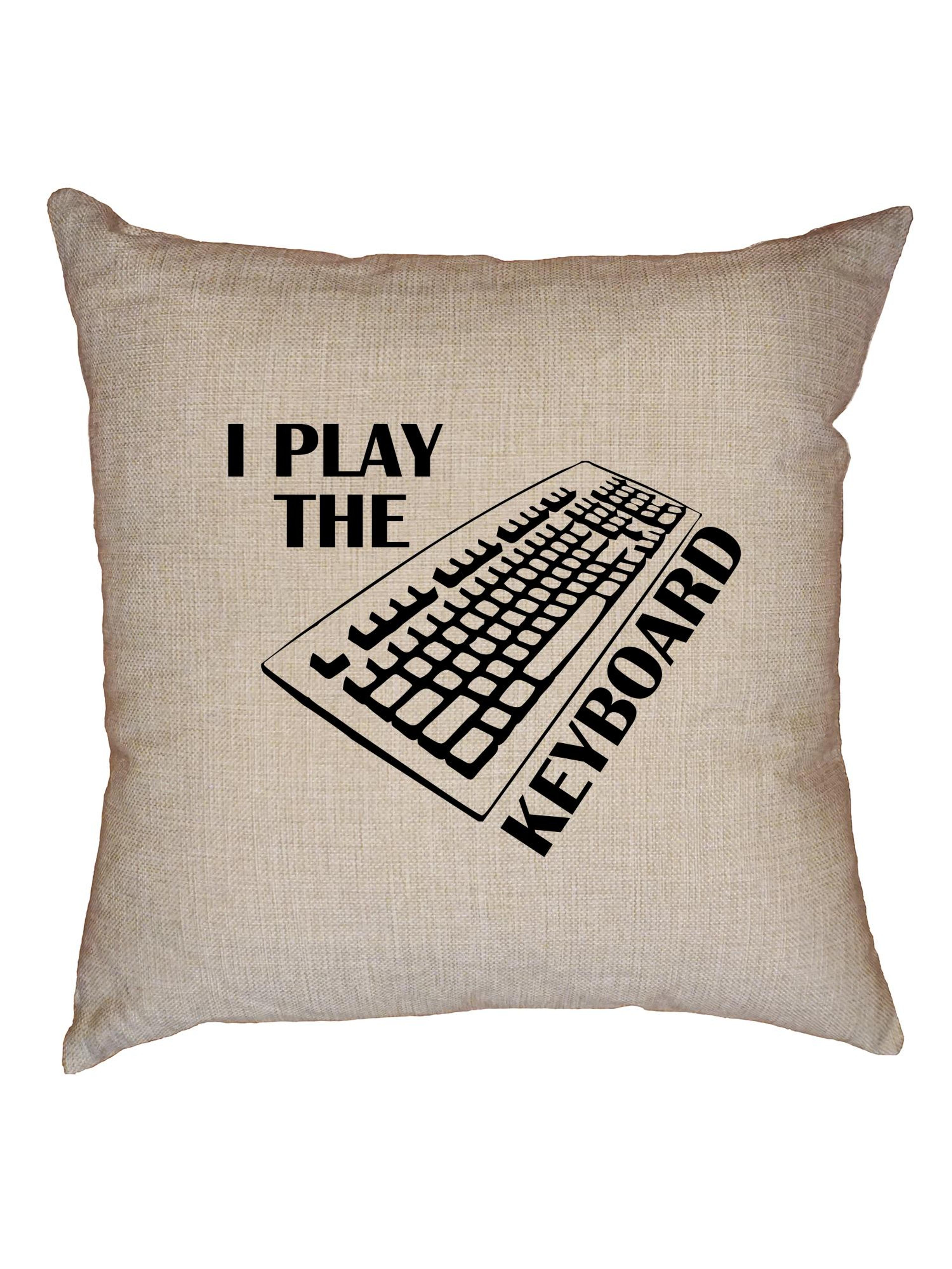 I Play The Keyboard - Computer IT Tech Support Humor Decorative Linen Throw Cushion Pillow Case with Insert - Walmart.com