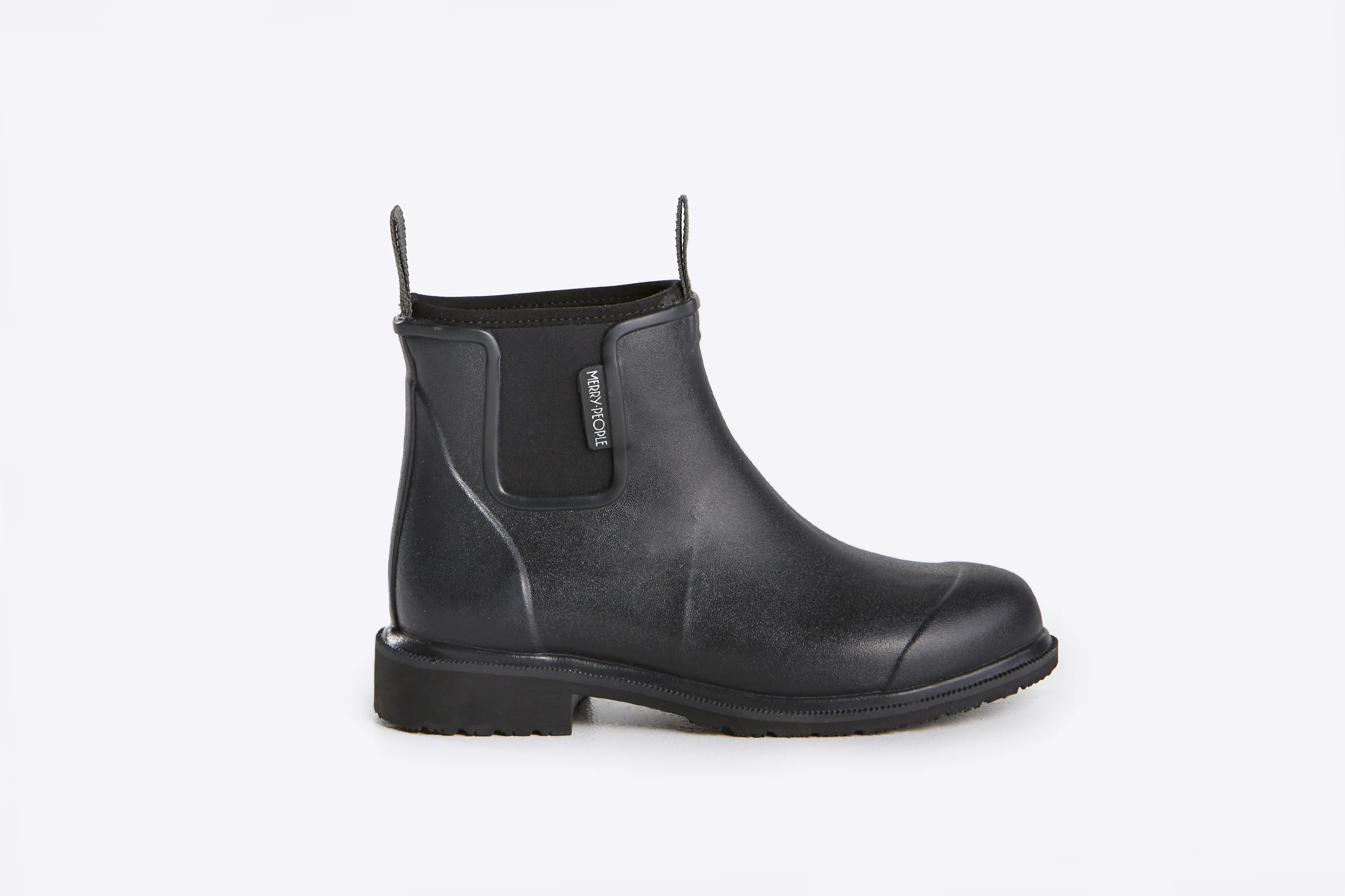 Bobbi Ankle Gumboots - Black & Black Gumboots | Shop Merry People