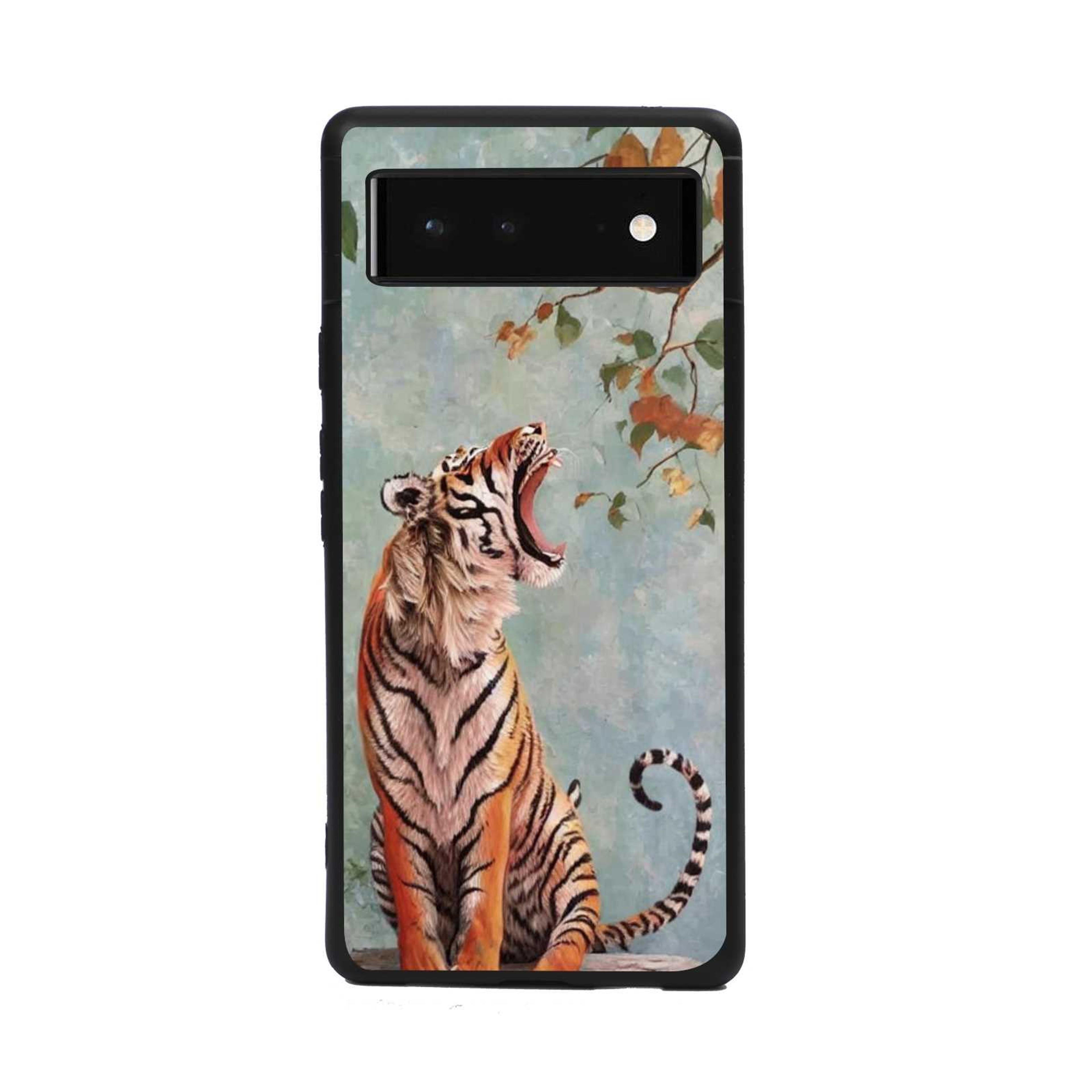 Tiger animal painting phone case for Google Pixel 6 for Women Men Gifts,Soft silicone Style Shockproof - Tiger animal painting Case for Google Pixel 6