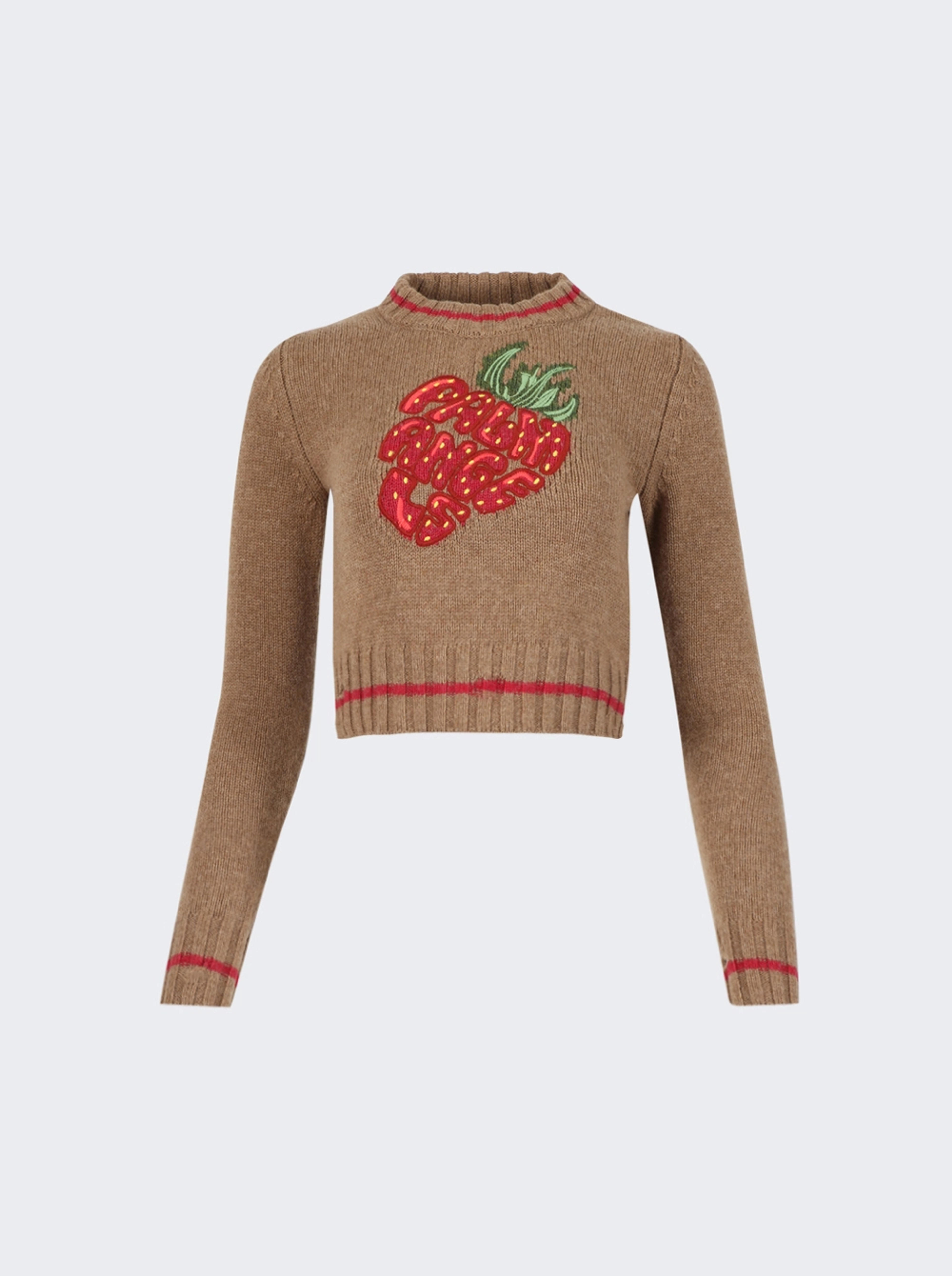 Straberry Mini Sweater Beige And Red | The Webster