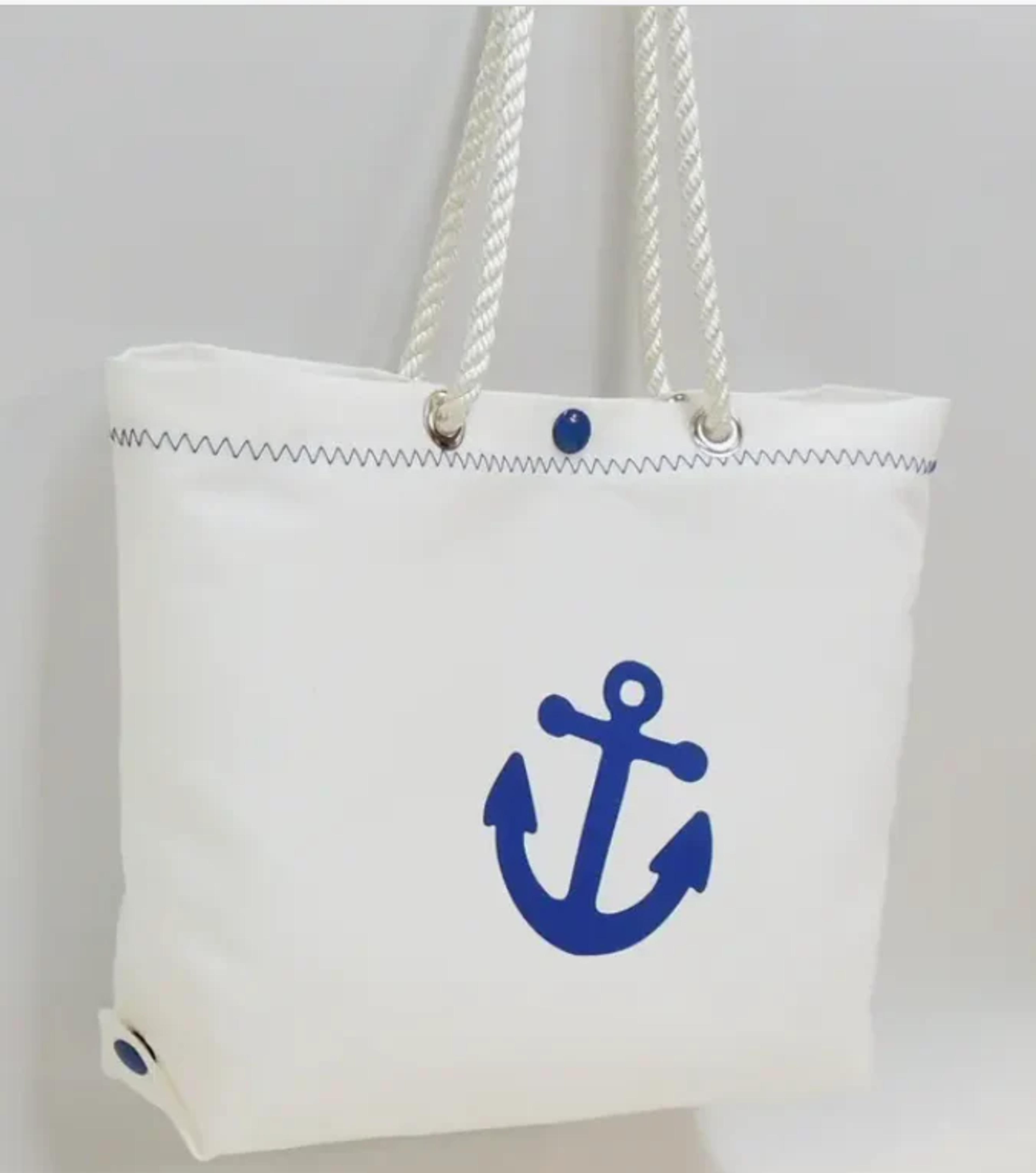 Mainland Canvas Small Sailcloth Tote, Blue Anchor – Morningside Gifts