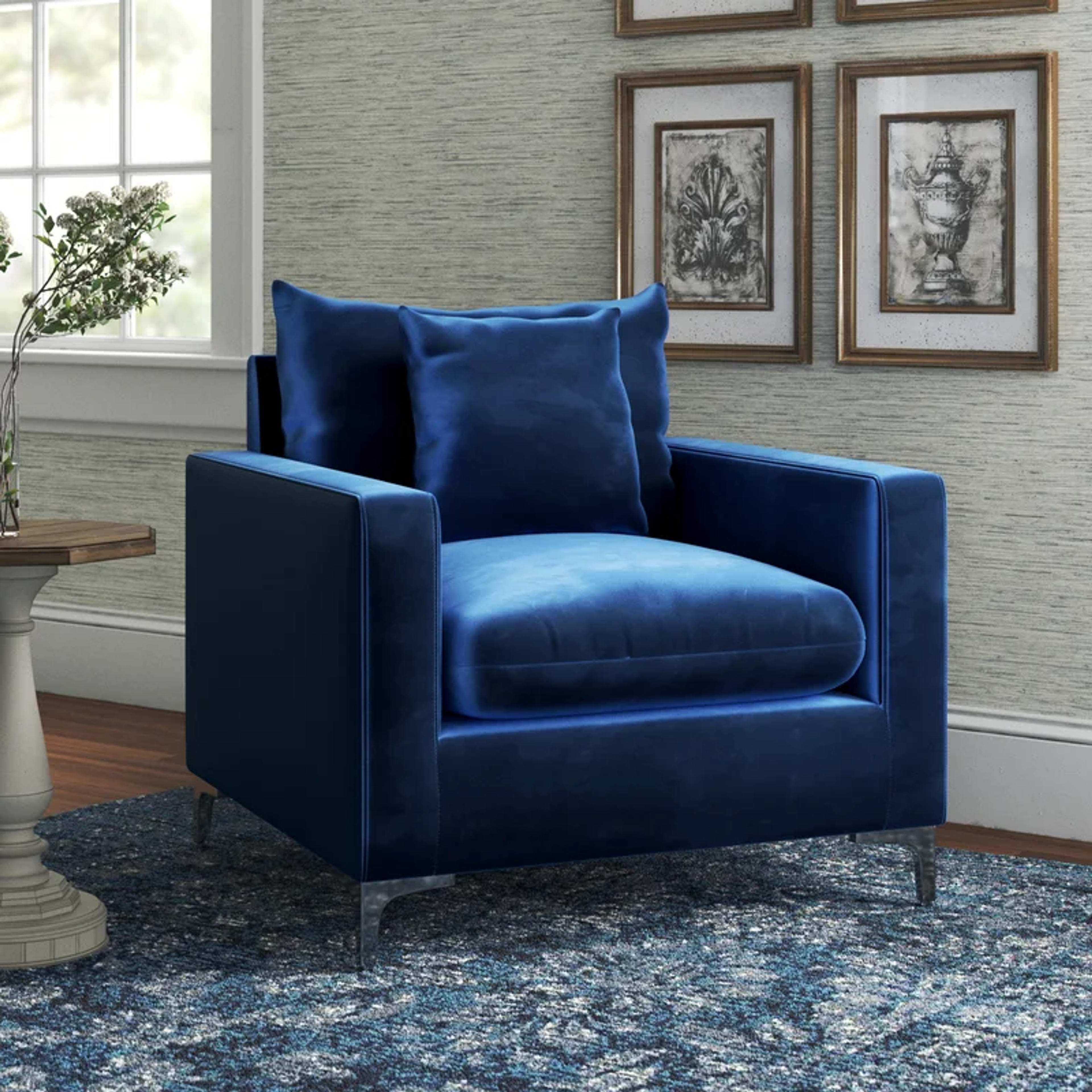 Willa Arlo Interiors Shumpert Velvet Armchair & Reviews | Wayfair