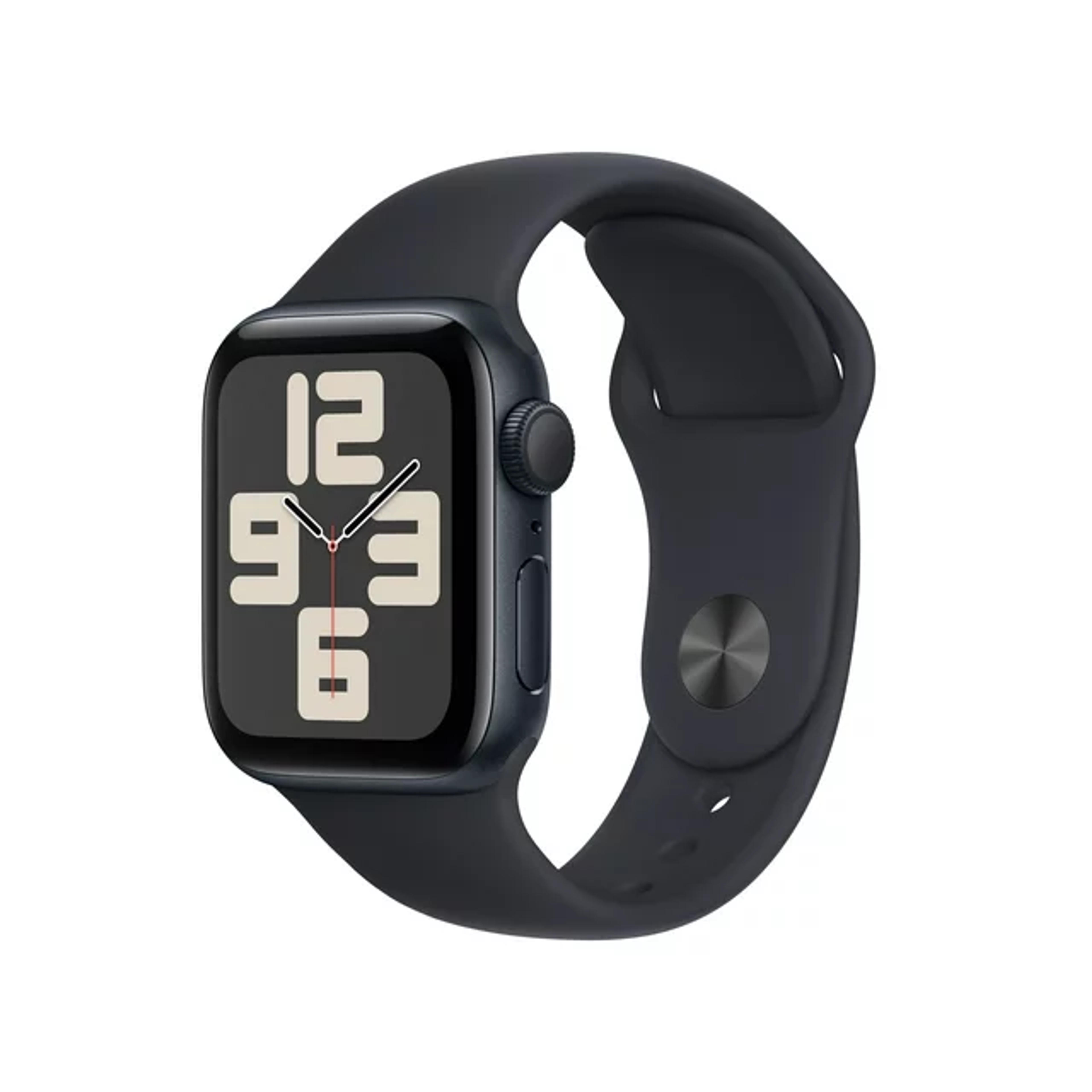 Apple Watch SE (2023) GPS 40mm Midnight Aluminum Case with Midnight Sport Band - S/M - Walmart.com