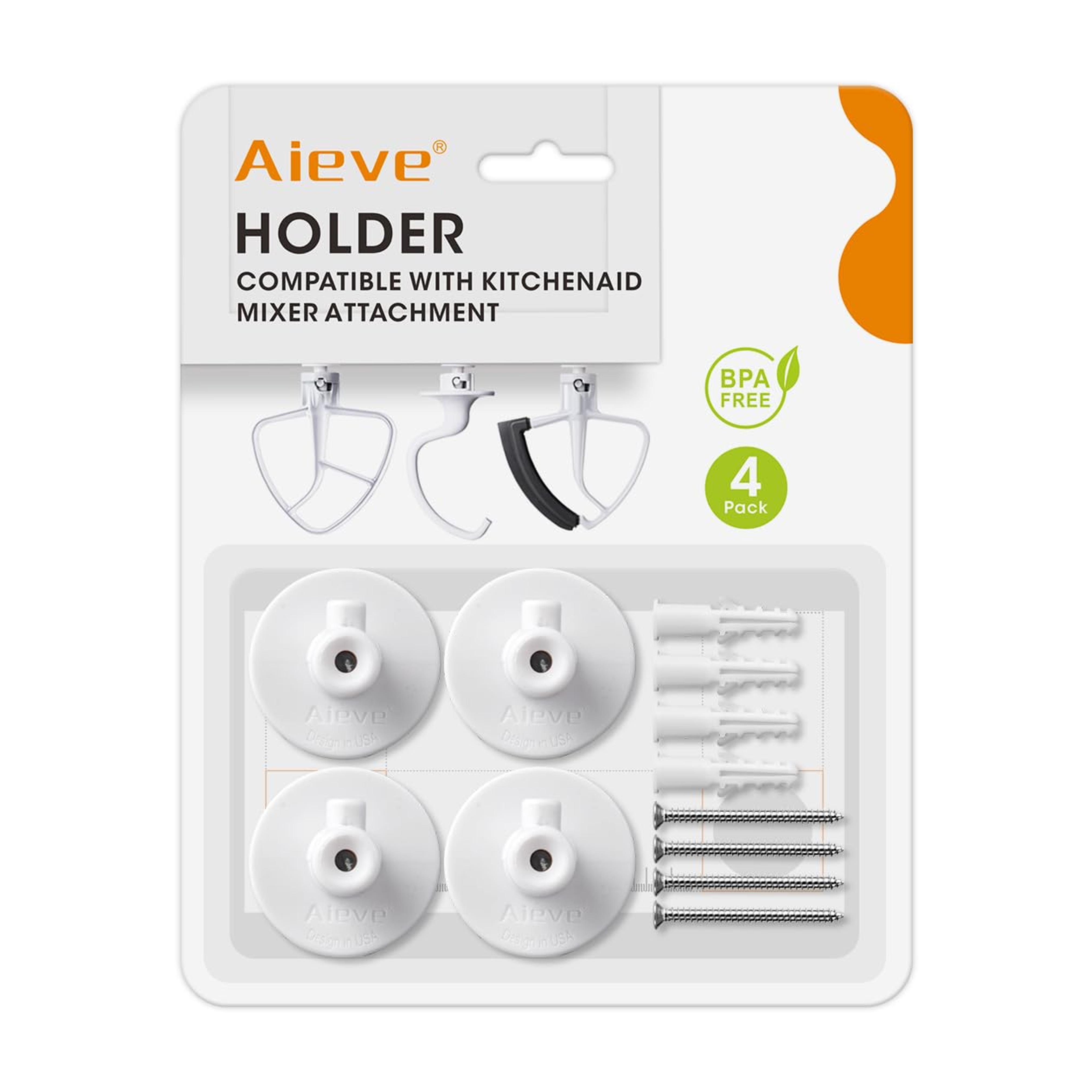 Aieve Stand Mixer Attachment Holders Compatible with Kitchenaid Mixer Accessories(4 Pack)