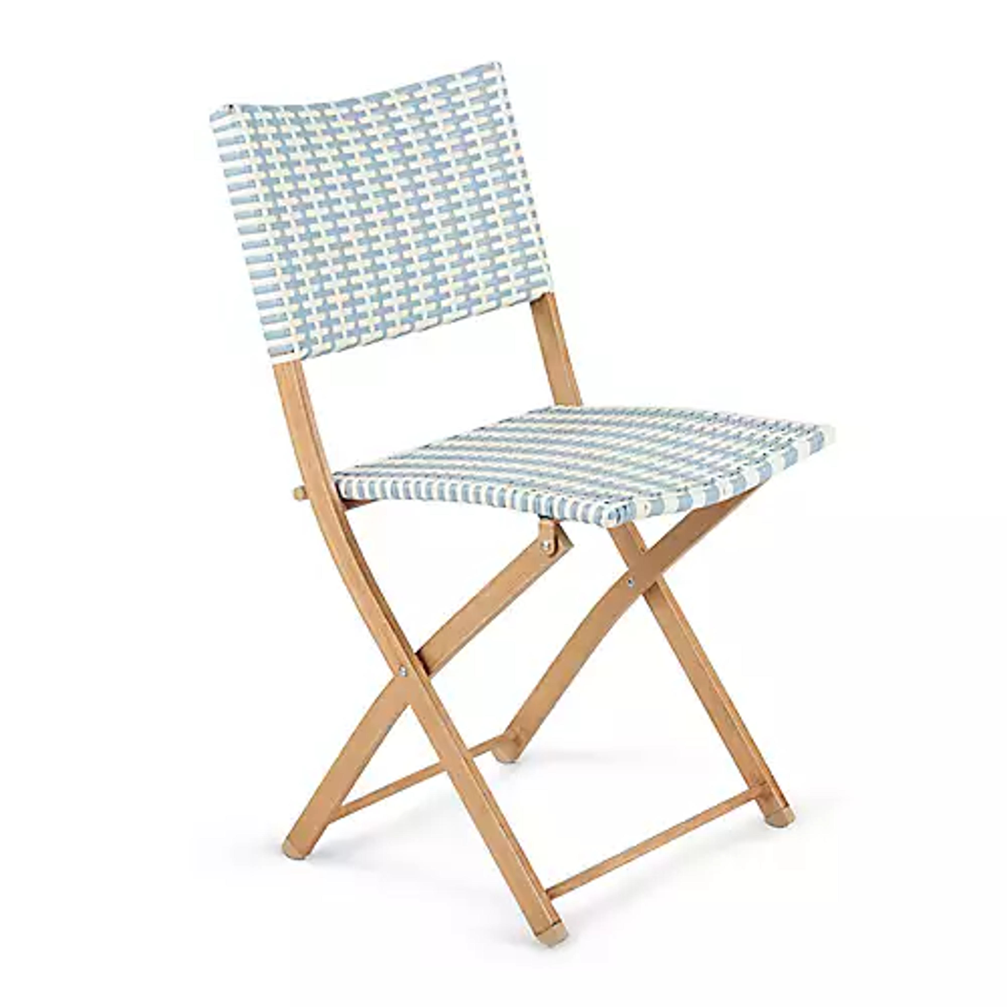 Everhome&trade; Galveston Outdoor Parisian Folding Chair in Light Blue