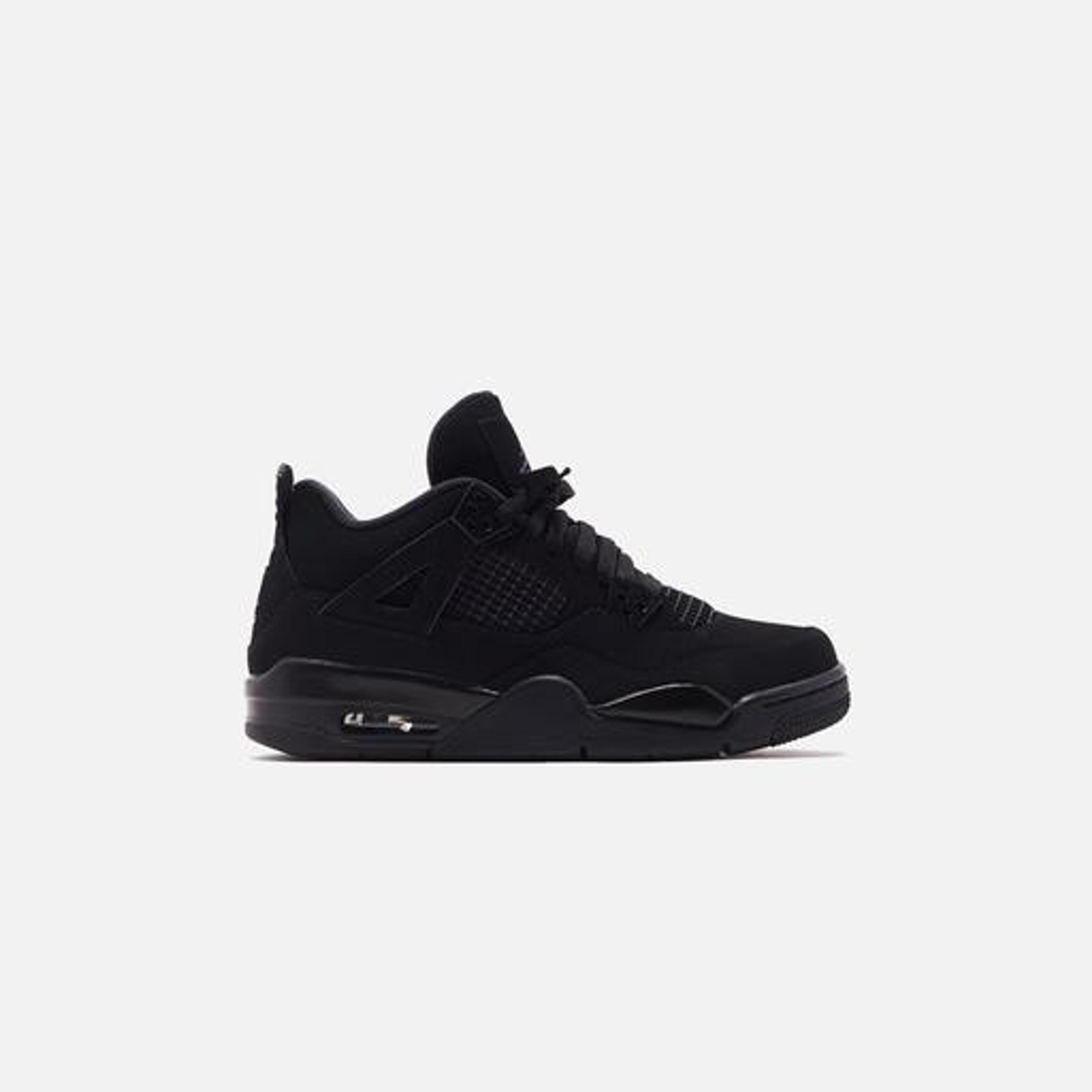 Nike Grade School Air Jordan 4 Retro - Black Cat | Sneakers