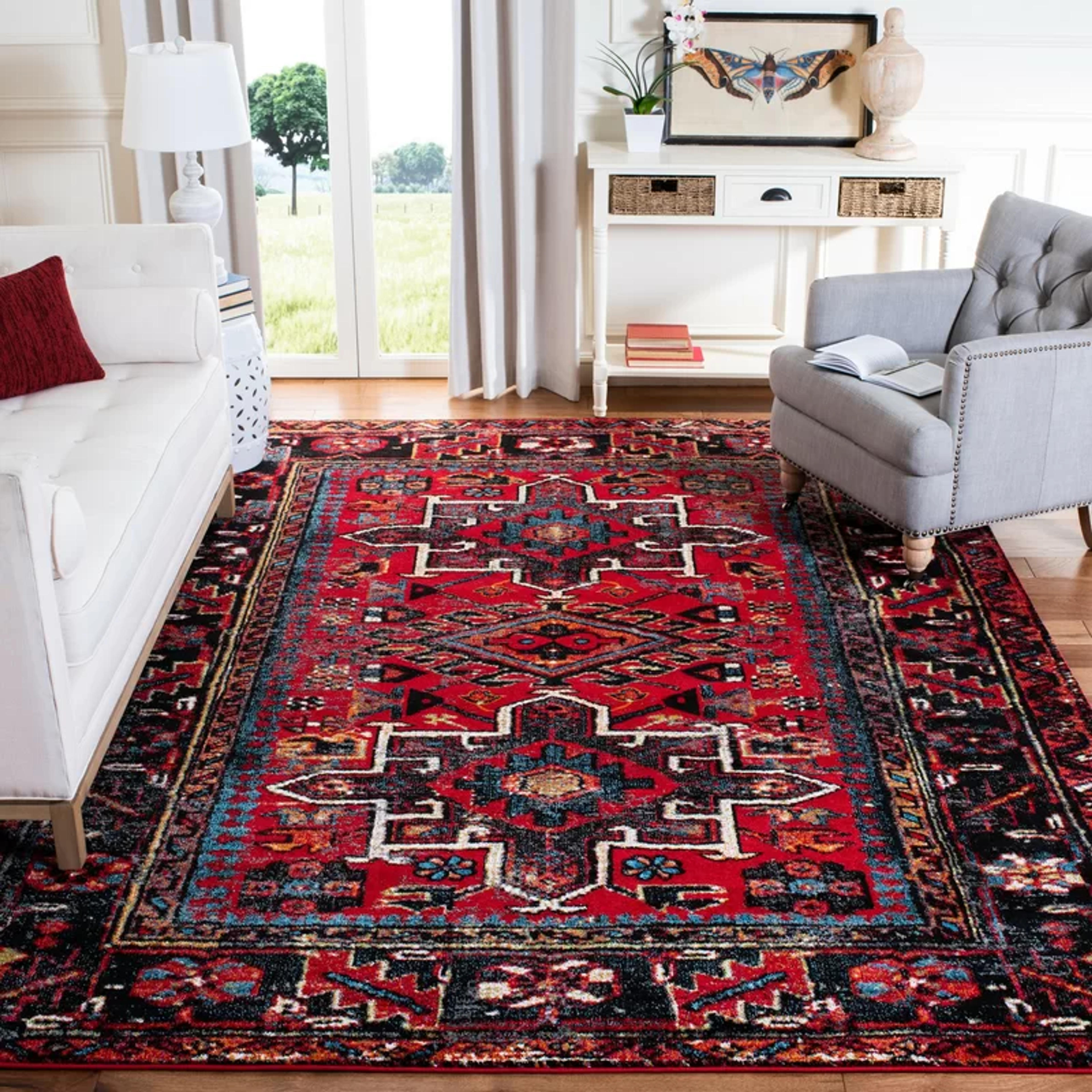 Union Rustic Amaniya Southwestern Area Rug in Red & Reviews | Wayfair