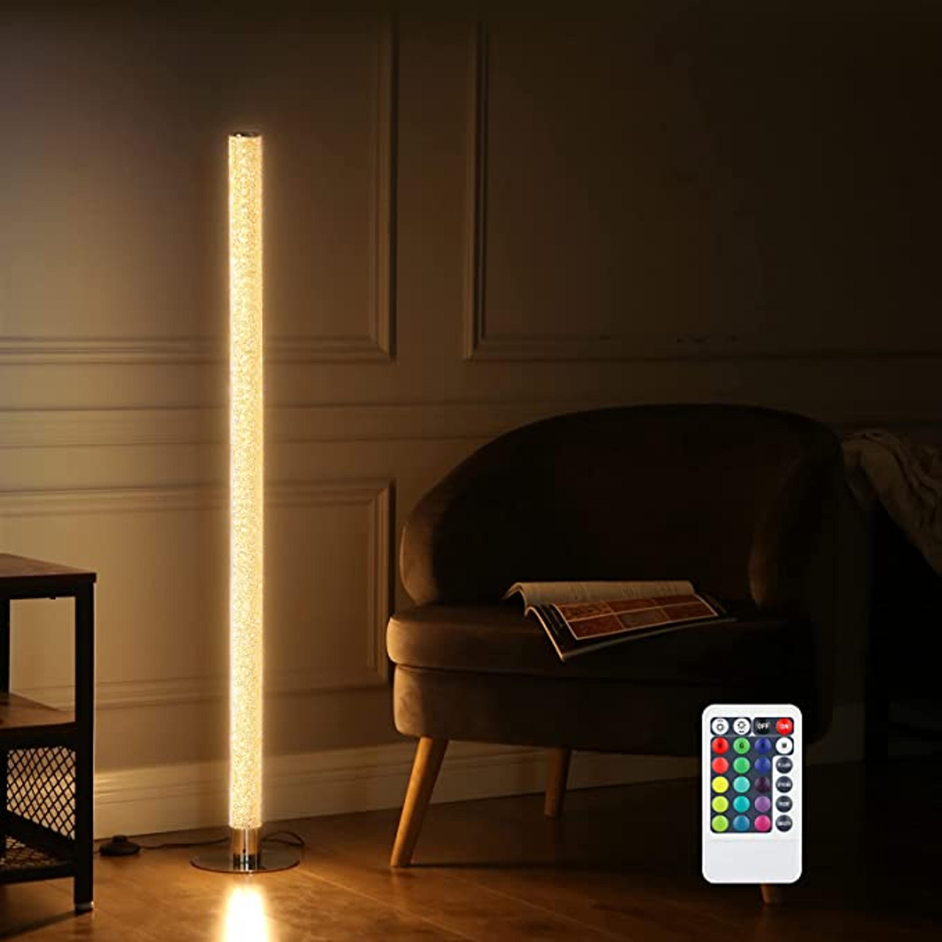 EDISHIEN LED Corner Floor Lamp, RGB Color Changing Lamps with Remote, 48" Modern Dimmable Super Bright Standing Tall Mood Lighting for Living Room, Bedroom, Bedside, Office, Max 2688LM : Amazon.co.uk: Lighting