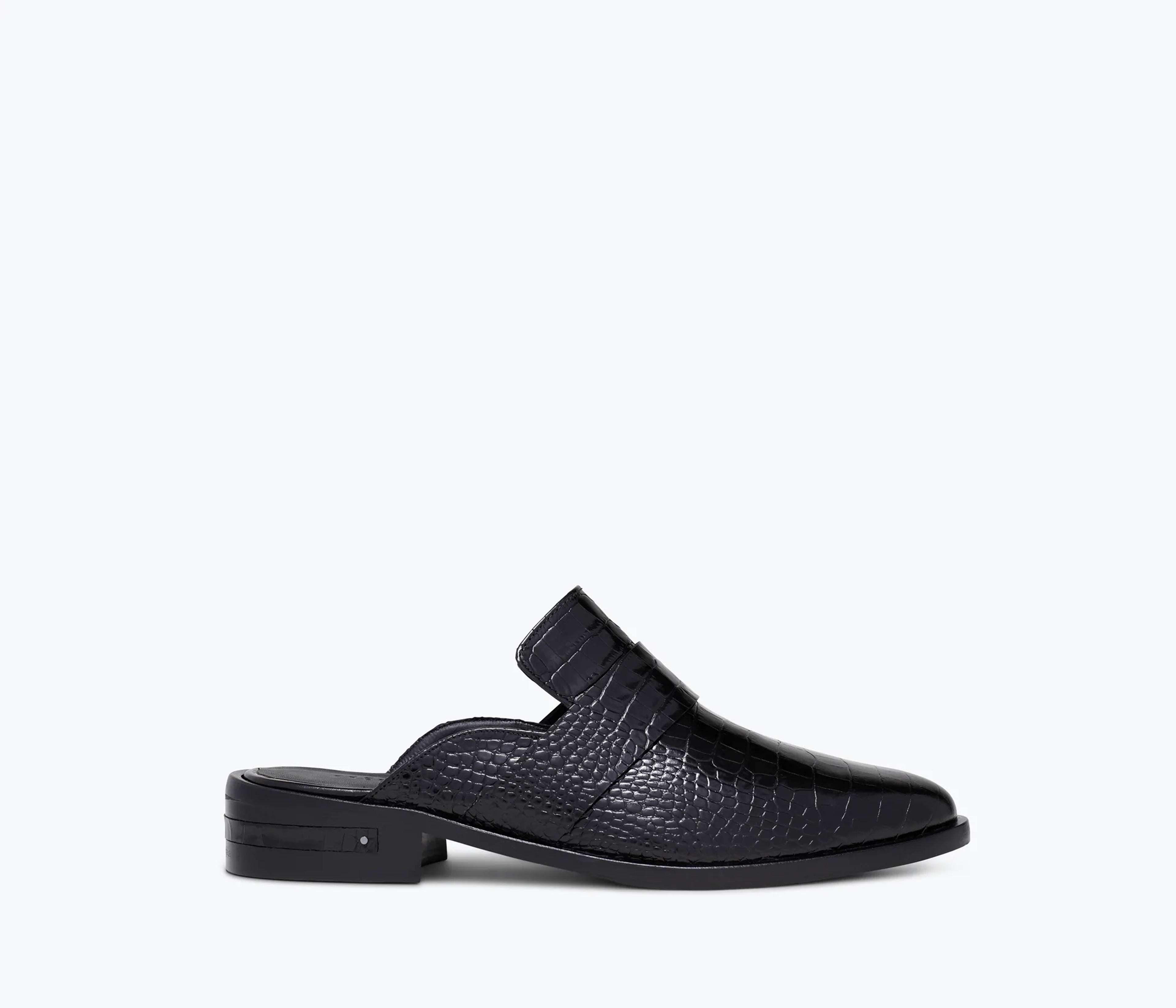 KEEN MULE - 8 / Black Embossed Croc