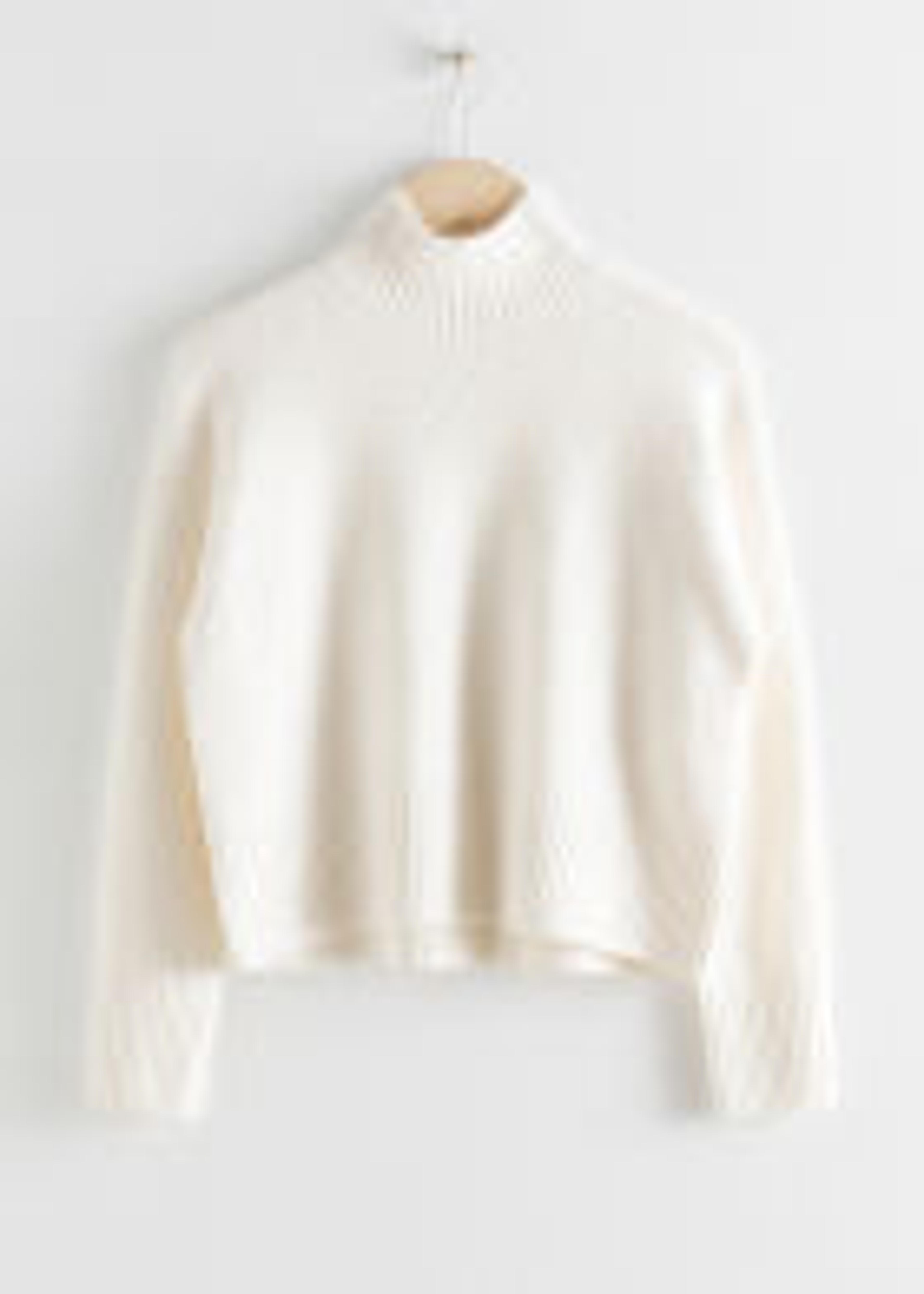 Cropped Mock Neck Sweater