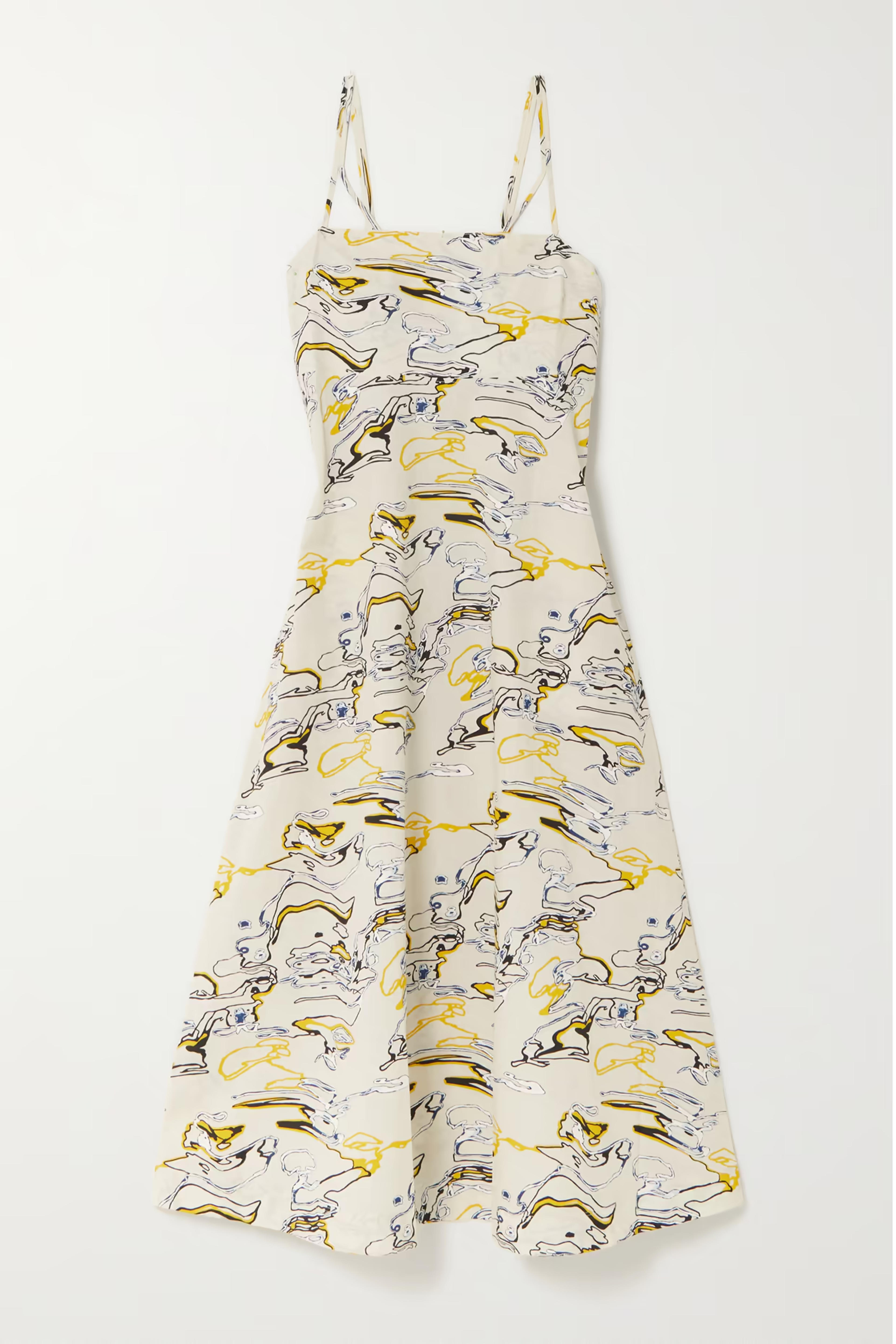 NINETY PERCENT - Elijah printed organic cotton-poplin midi dress