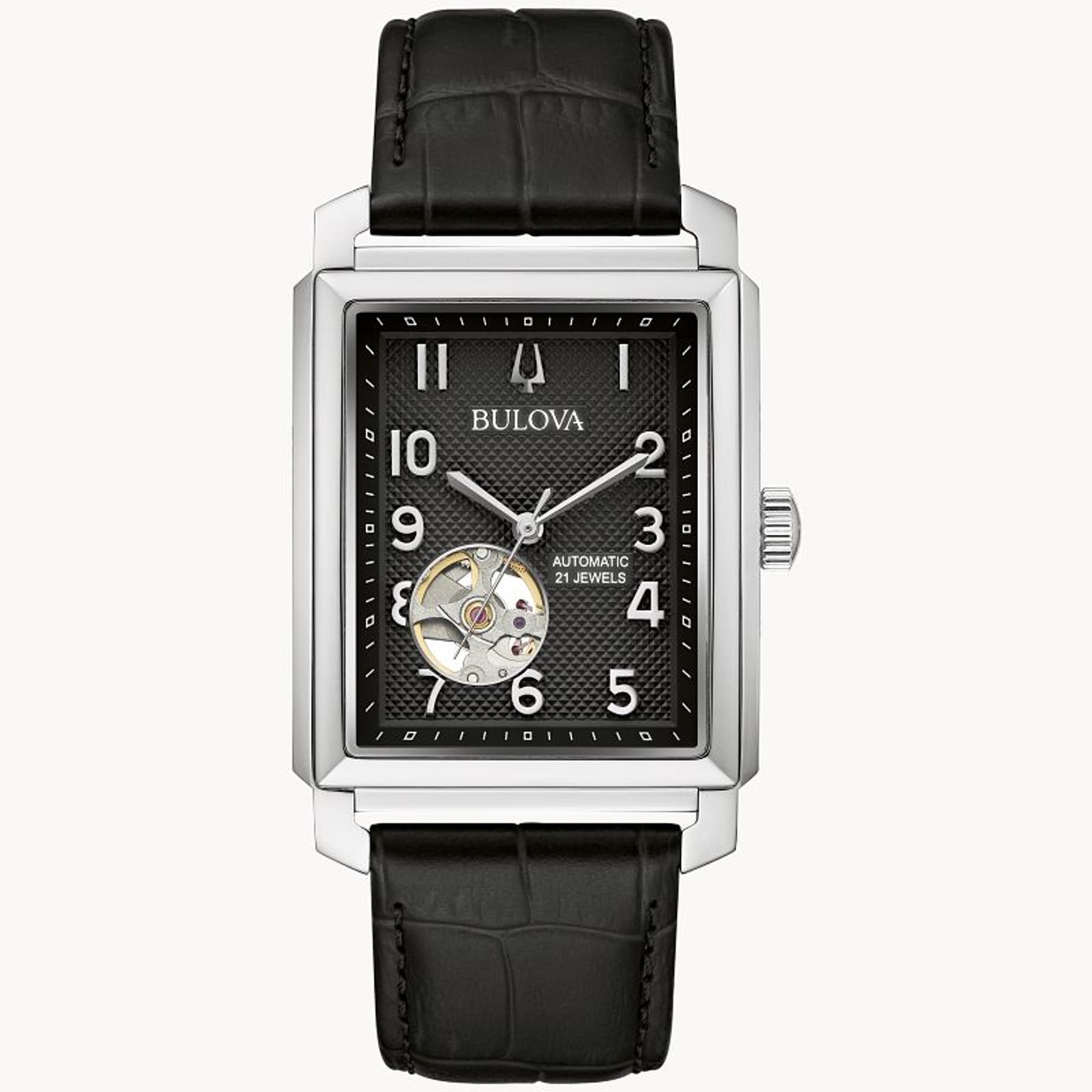 Black Dial Leather Strap Sutton 96A269