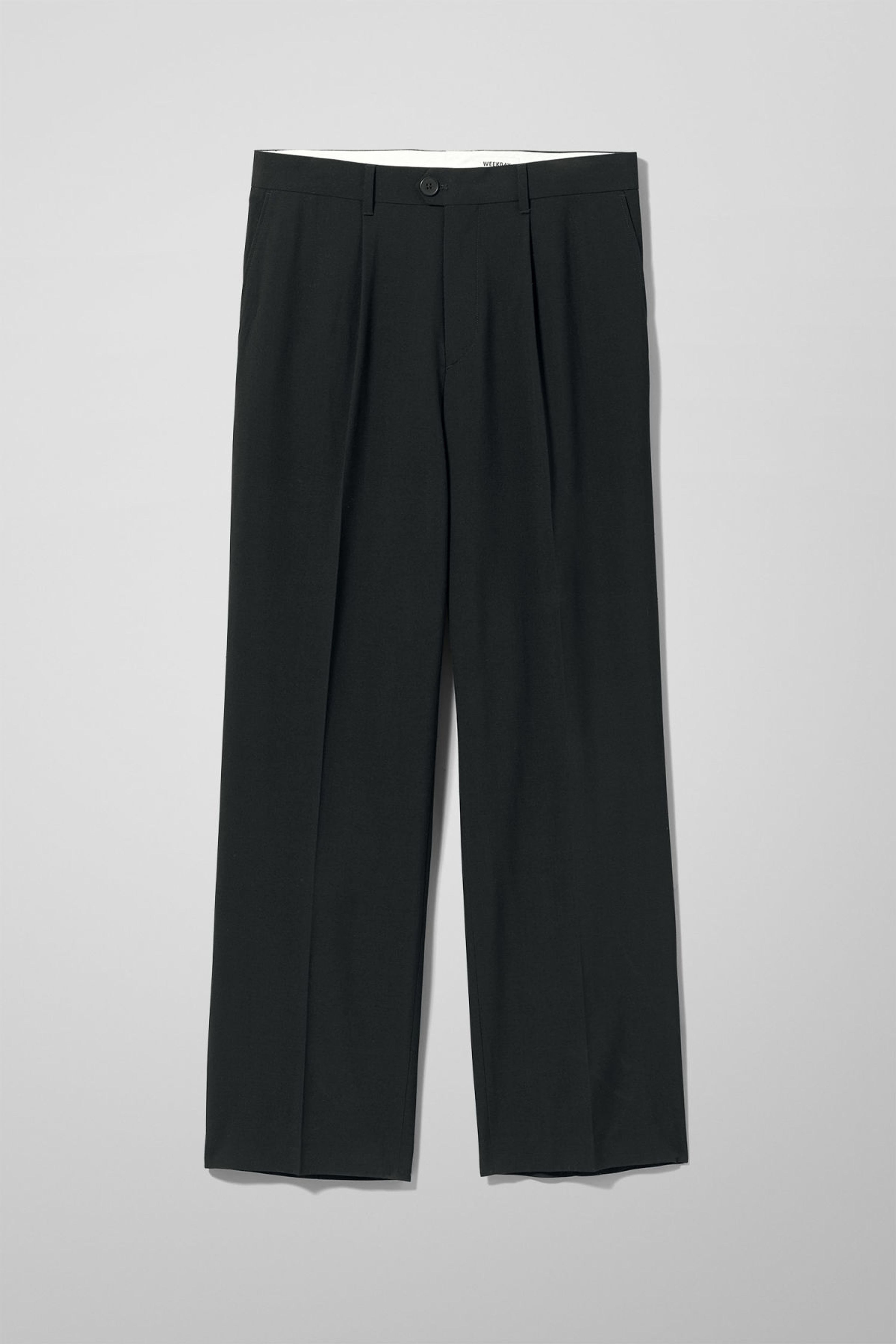 Conrad Wide Leg Trousers - Black - Trousers - Weekday GB