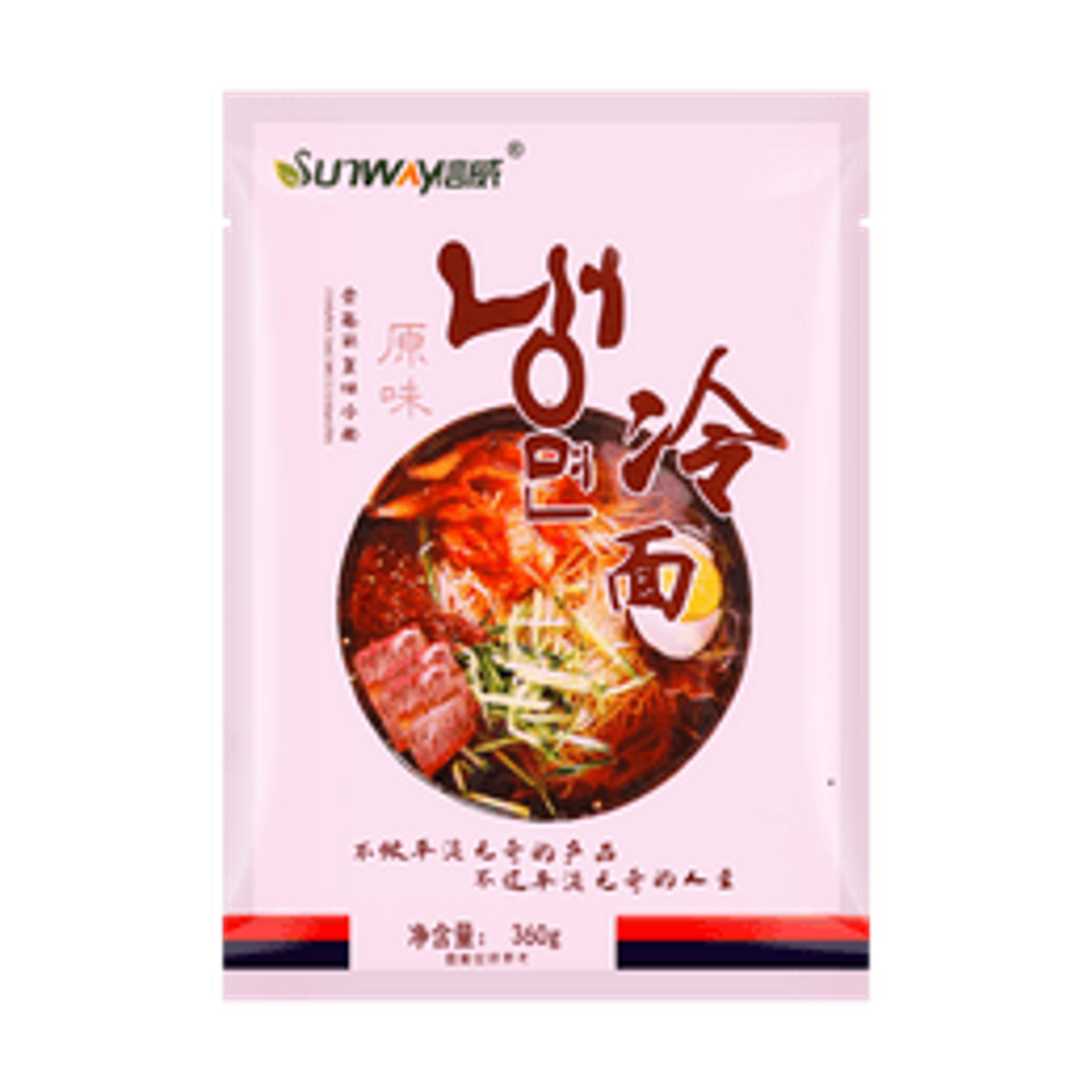 JINGAOLI Leng Mian Cold Noodles - Sweet and Sour Korean-Style Soup with Spicy Oil, 12.69oz | Yami